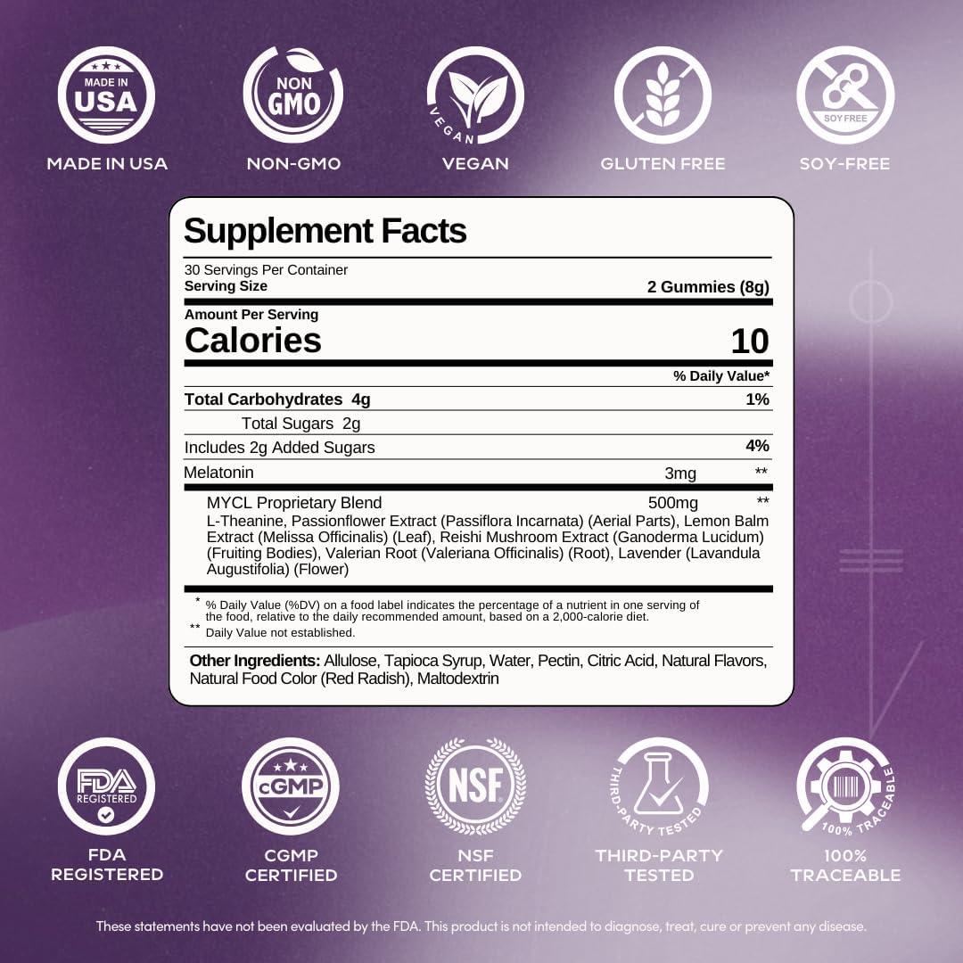 Gominolas de Hongo Soñado MYCL 500mg Reishi y Melatonina