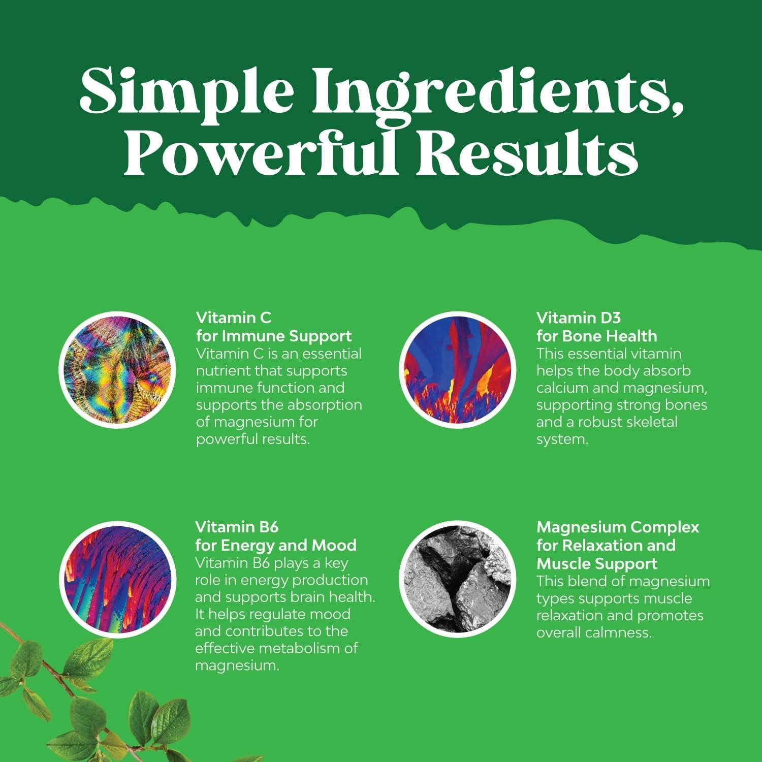 Magnesio Glicinato Masticable Natures Craft 200mg Sin Azúcar