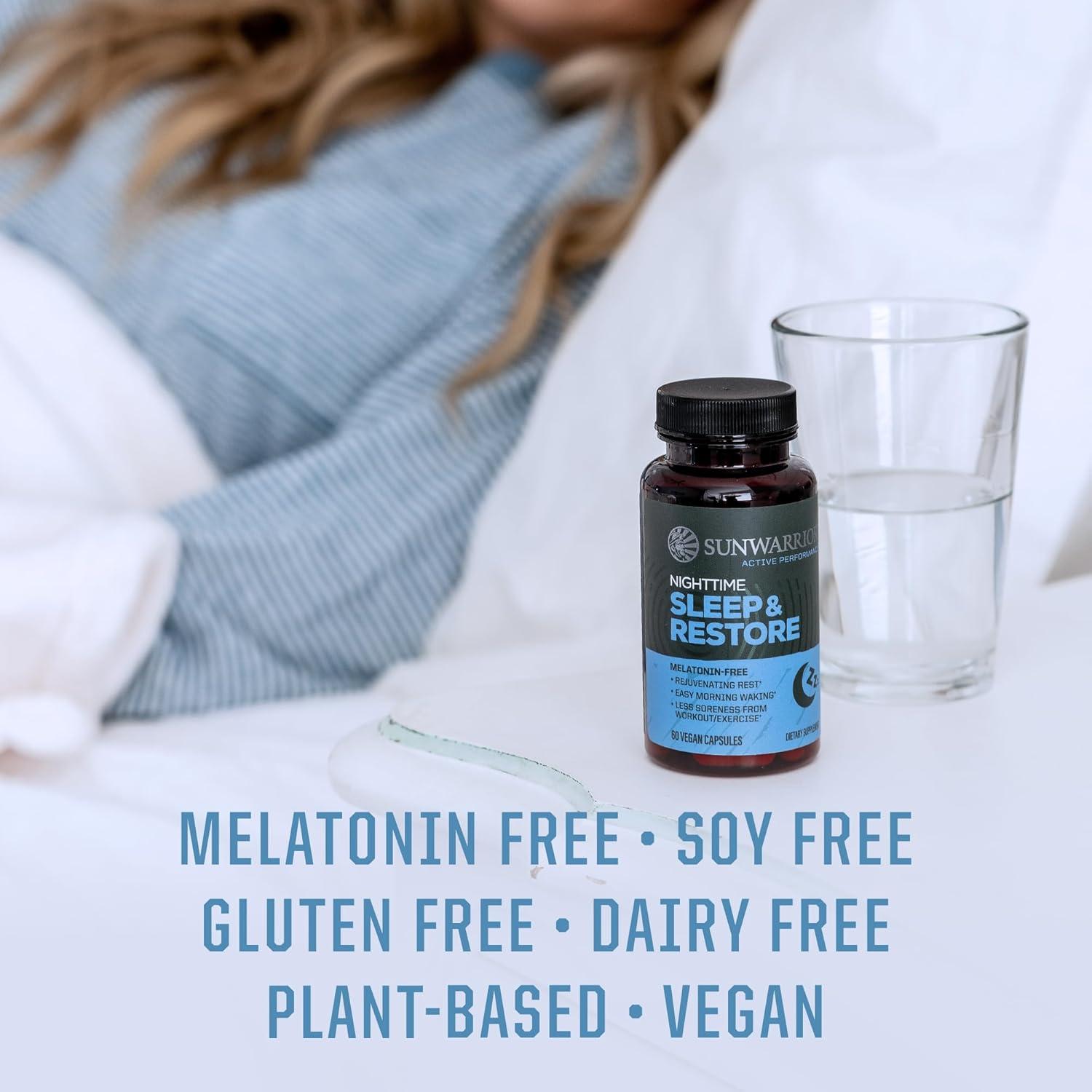 Cápsulas Veganas Sunwarrior Sueño y Restauración 60 Unidades