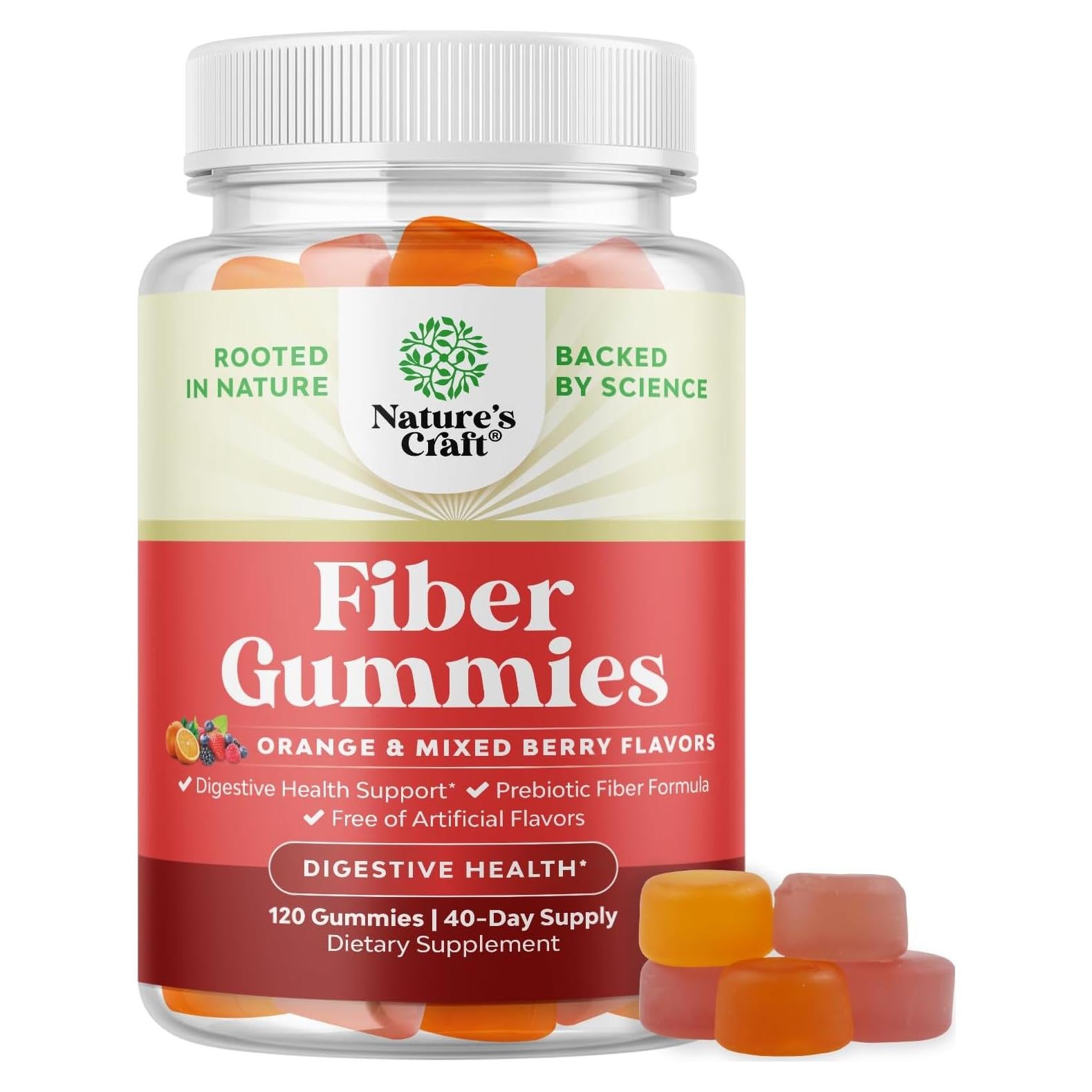 Gomitas de Fibra Prebiótica Natures Craft 120 Unidades