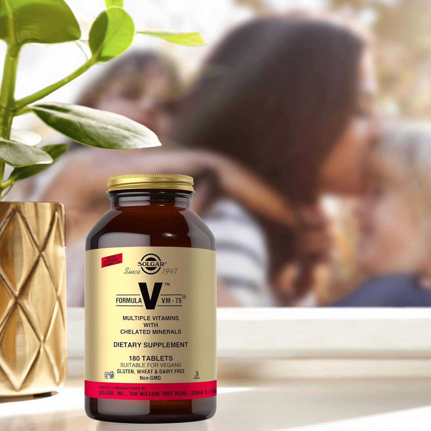 Multivitamina Solgar VM-75 180 Tabletas Veganas Sin Gluten