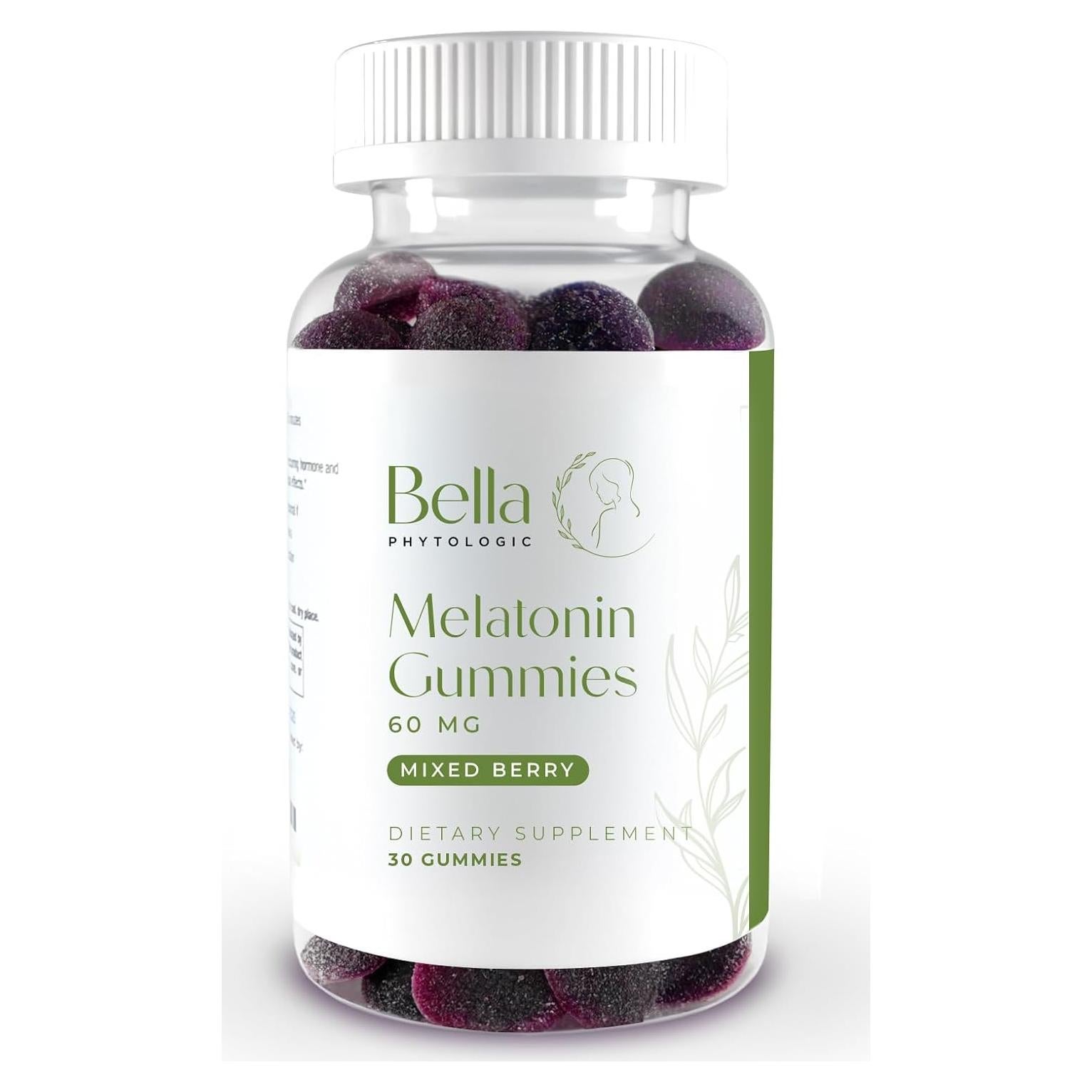 Gomitas de Melatonina Bella 60mg Sabor Fresa y Arándano - 30 Unidades