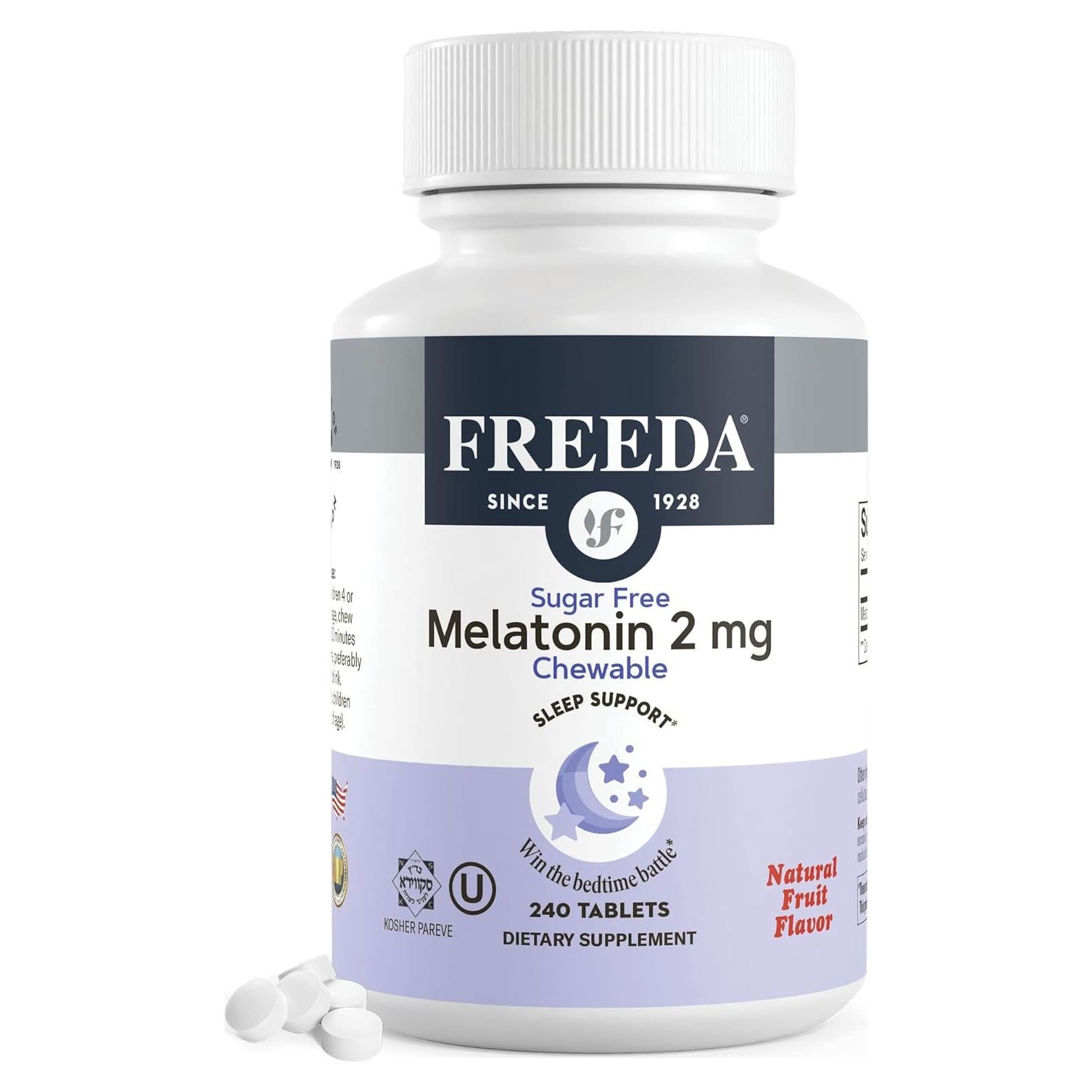 FREEDA Melatonina 2mg Caramelos Sin Azúcar 240 Tabletas Veganas