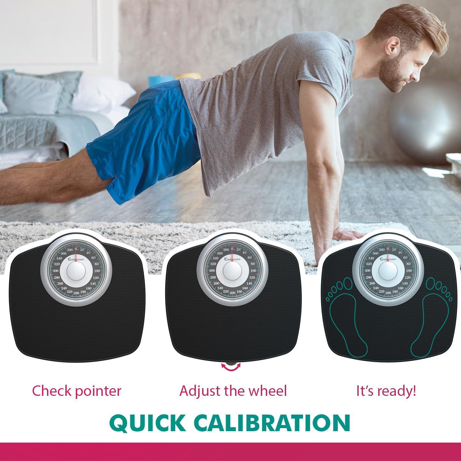 Báscula Analógica Adamson A25 - Hasta 181.44 kg - Dial 5.3"