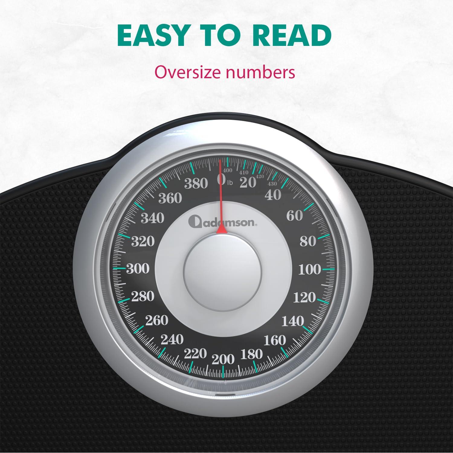 Báscula Analógica Adamson A25 - Hasta 181.44 kg - Dial 5.3"