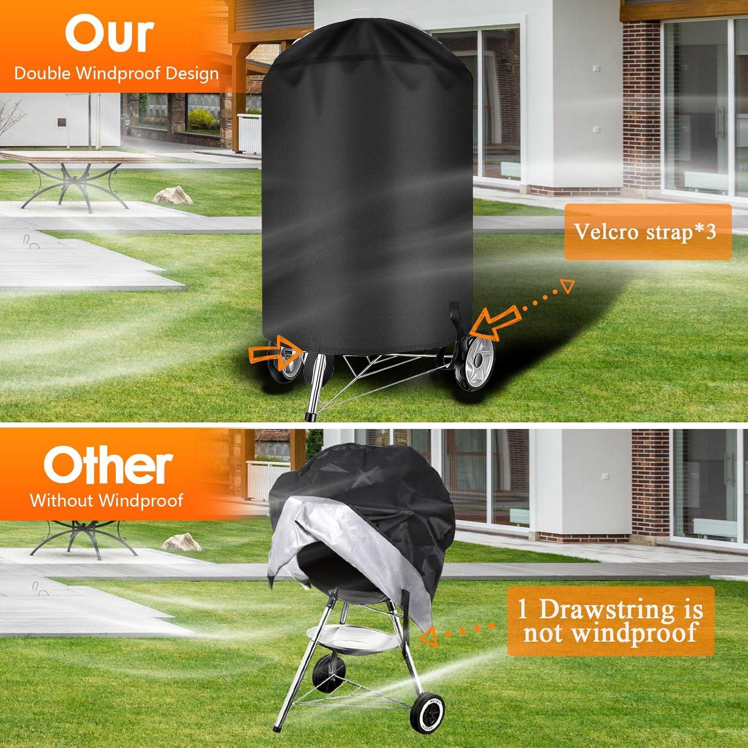 Cubierta de Parrilla BBQ Aoretic 22 Pulgadas Impermeable