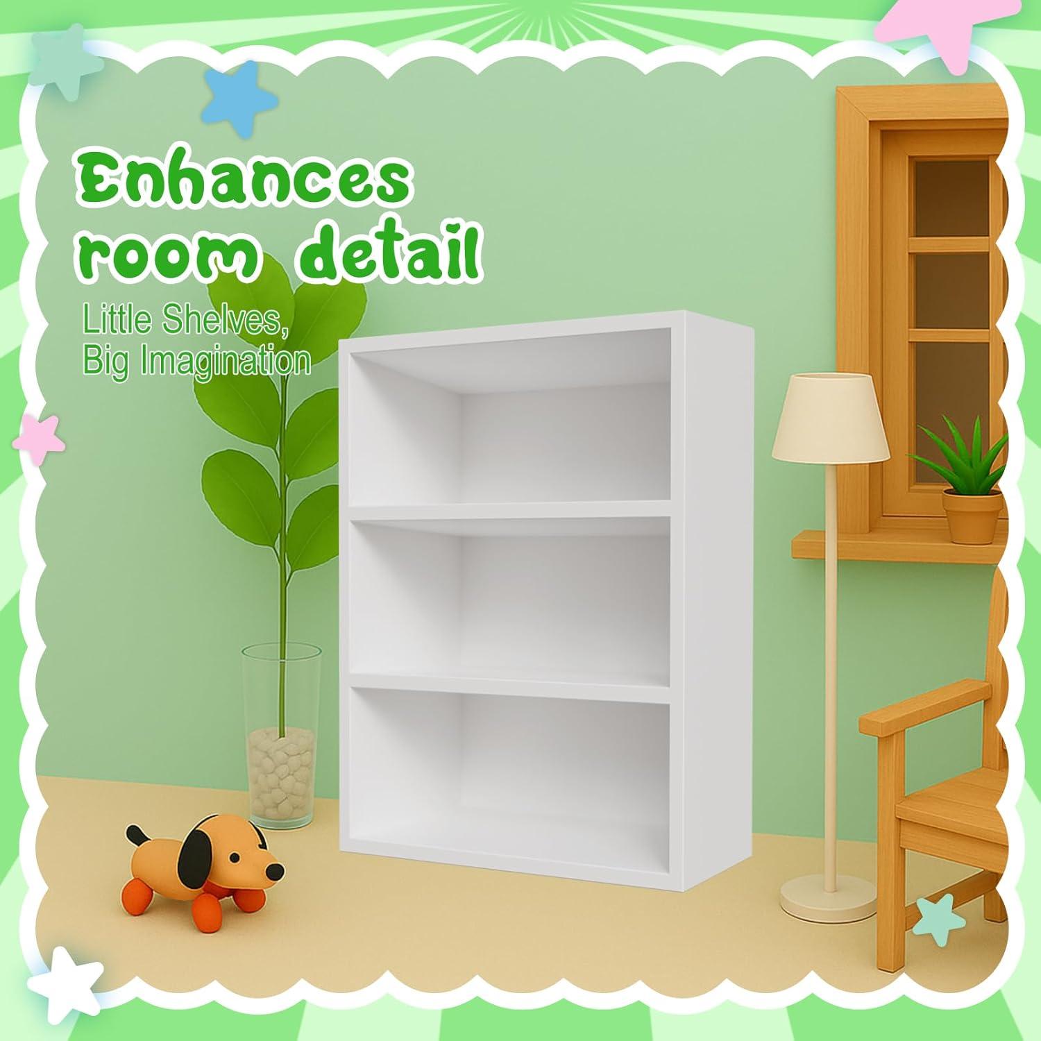 Estantería de Casa de Muñecas XYMTOY 3 Niveles 7.37x7.87x9.91cm