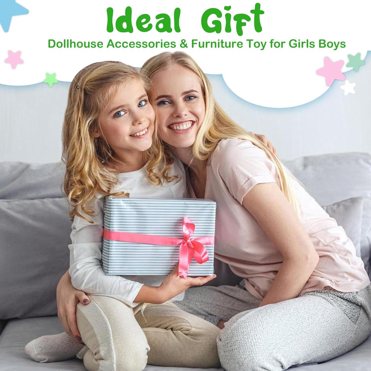 Estantería de Casa de Muñecas XYMTOY 3 Niveles 7.37x7.87x9.91cm