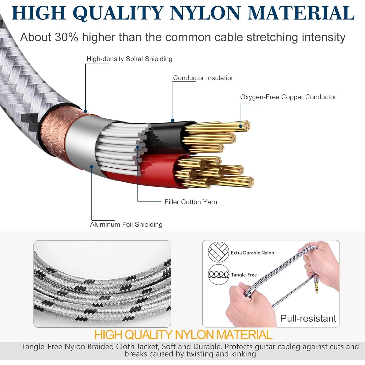 Adaptador XLR hembra a 1/4 TRS JOLGOO 0.30m Profesional