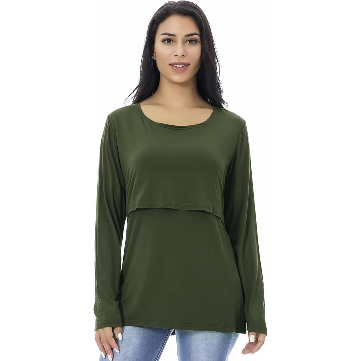 Camisetas de Lactancia Manga Larga Smallshow 3-Pack Mujeres