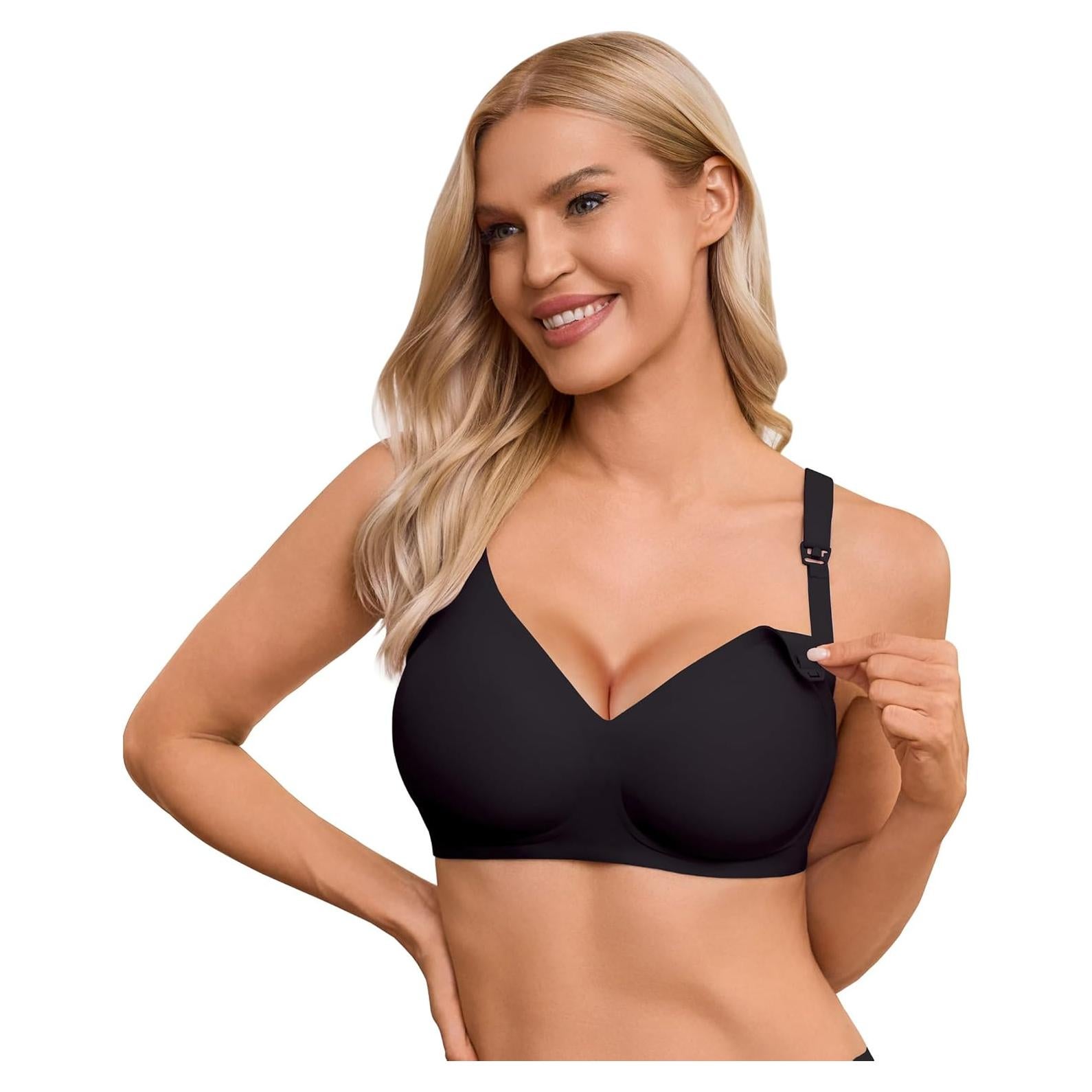 Sostén de Lactancia BRATUC Sin Costuras Negro Mediano