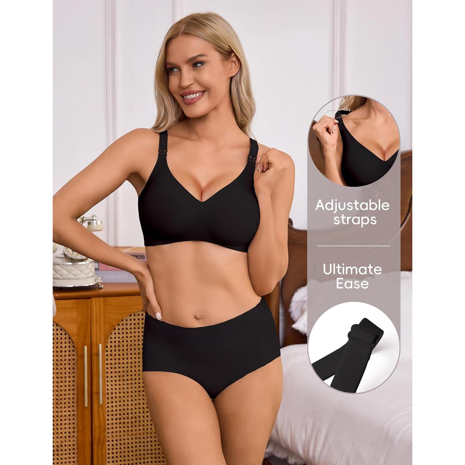 Sostén de Lactancia BRATUC Sin Costuras Negro Mediano