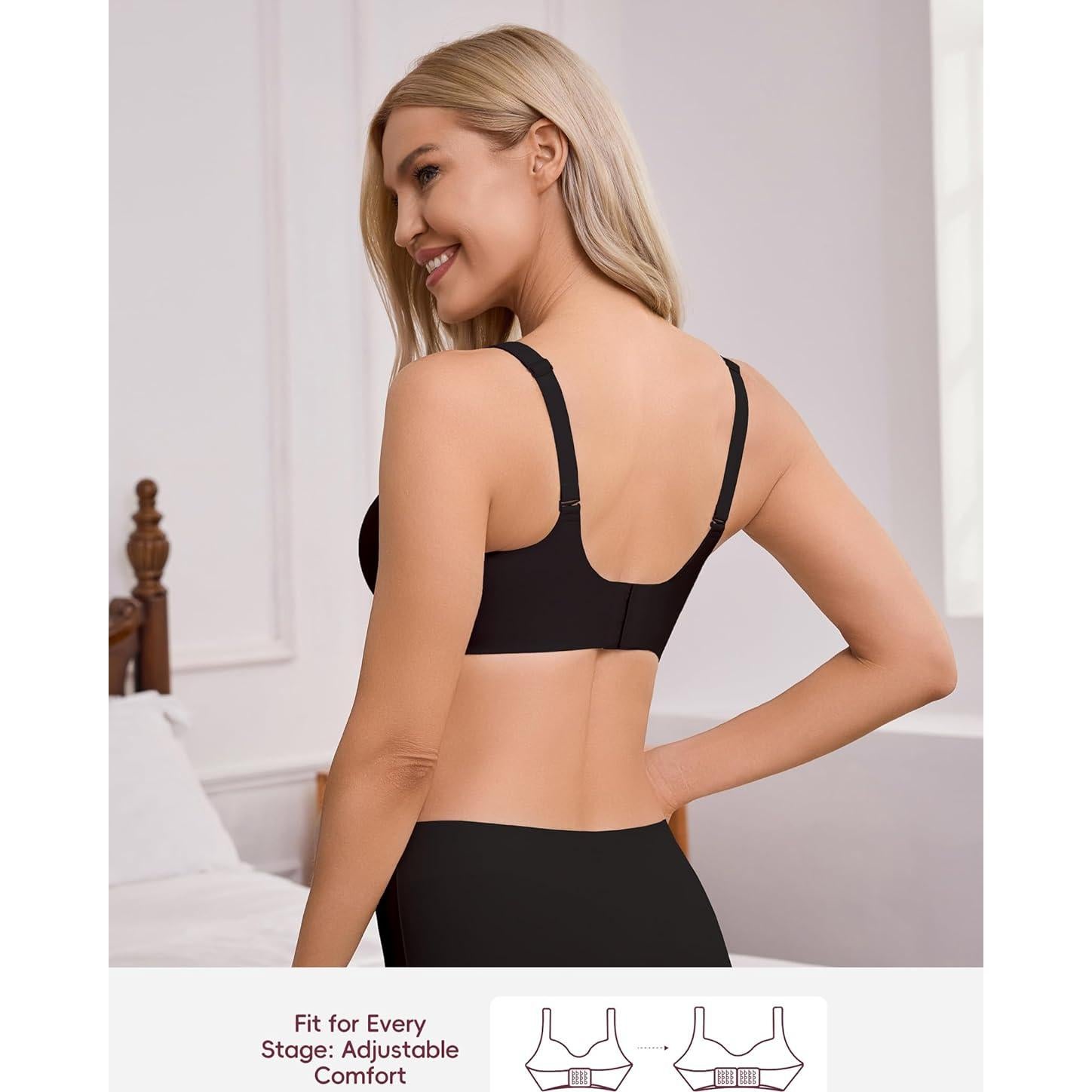 Sostén de Lactancia BRATUC Sin Costuras Negro Mediano