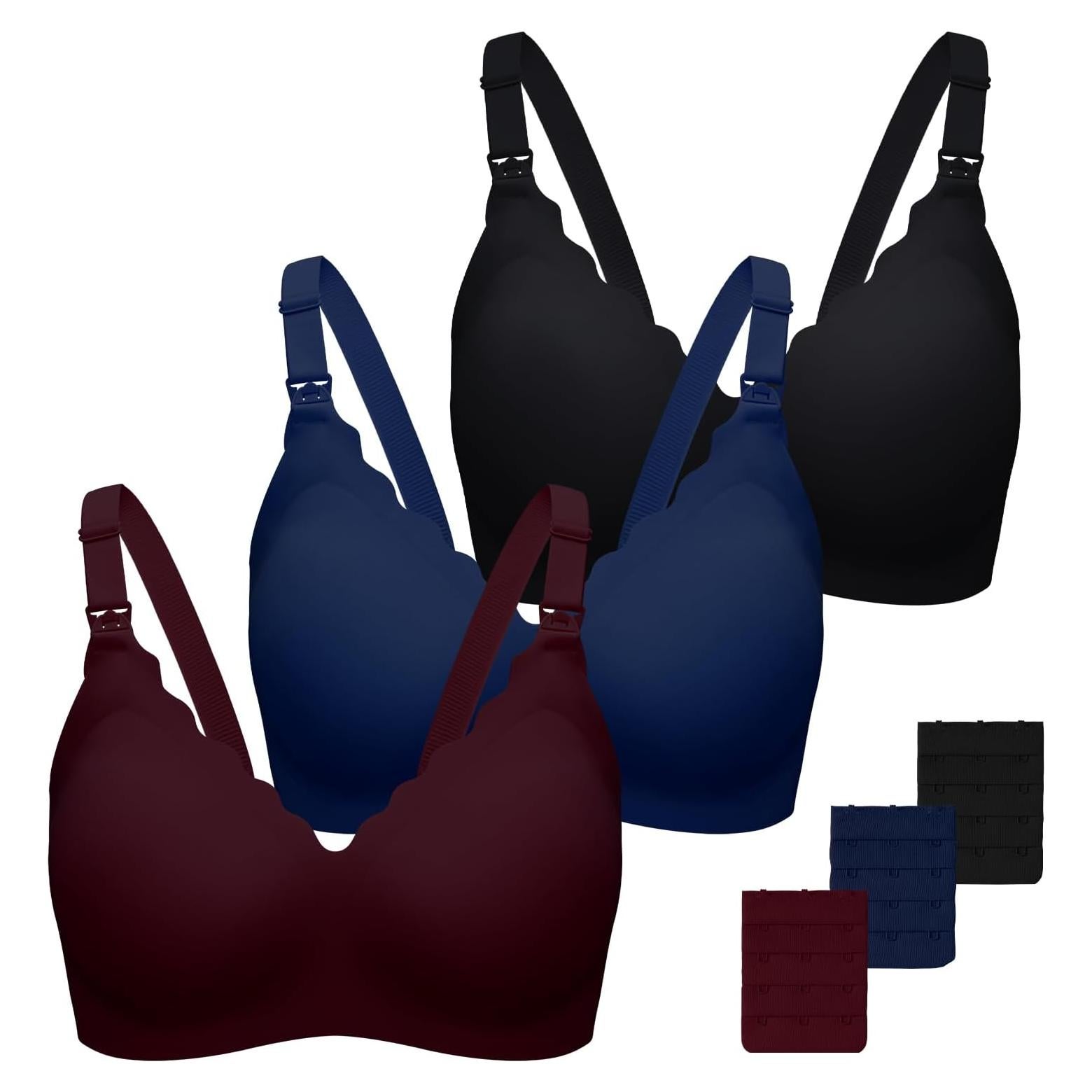 Pack de 3 Sujetadores de Lactancia Sin Costuras Maternidad