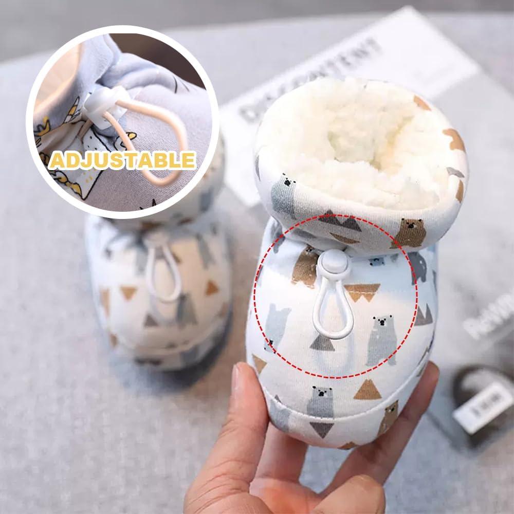 Botas de Bebé Pousbo de Piel Cálida 0-6 Meses Gris