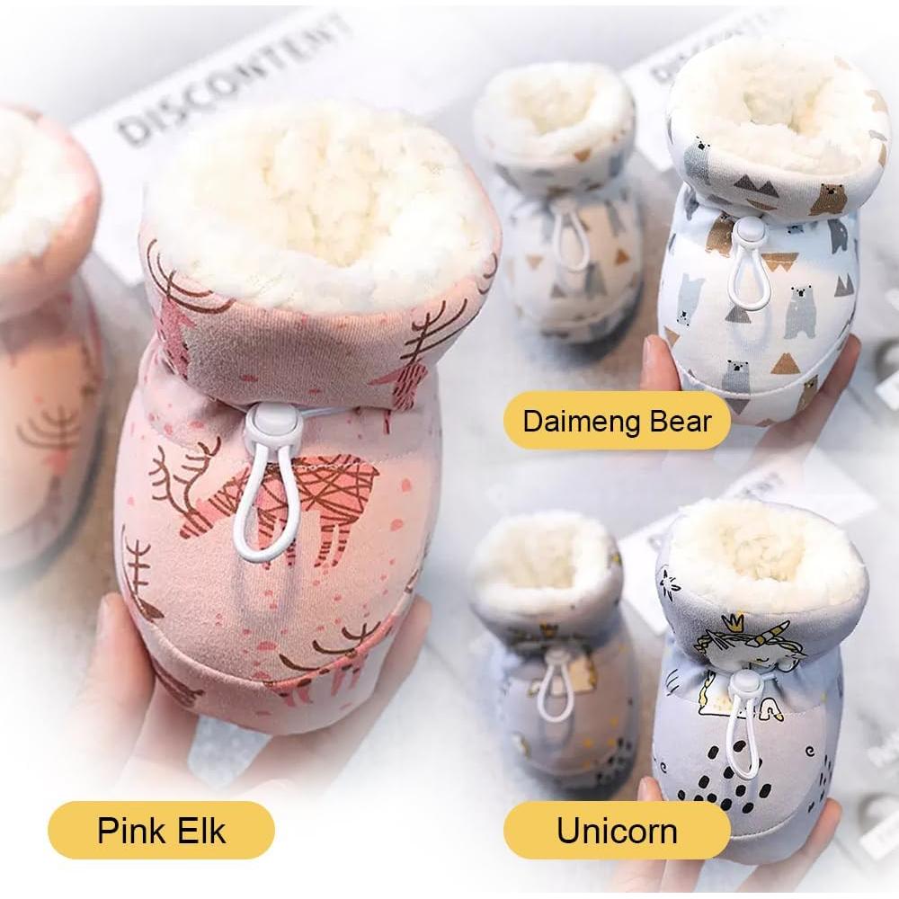 Botas de Bebé Pousbo de Piel Cálida 0-6 Meses Gris