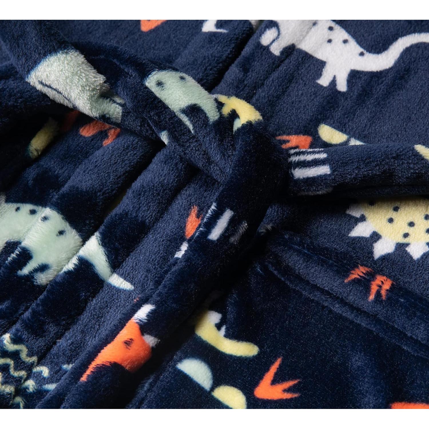 Bata de felpa con capucha para niños CROOUTN 2-3T Dinosaurio