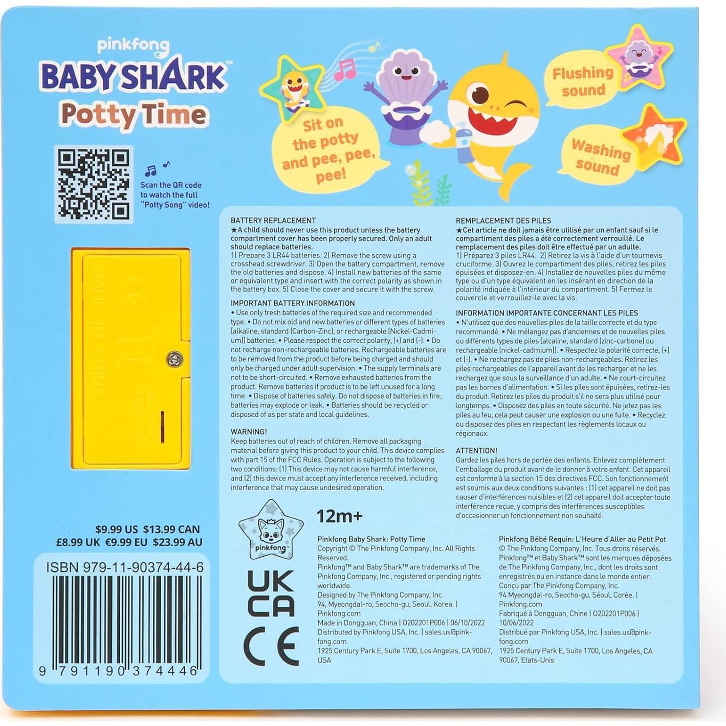 Libro Interactivo de Sonido Baby Shark Pinkfong 1-5 Años