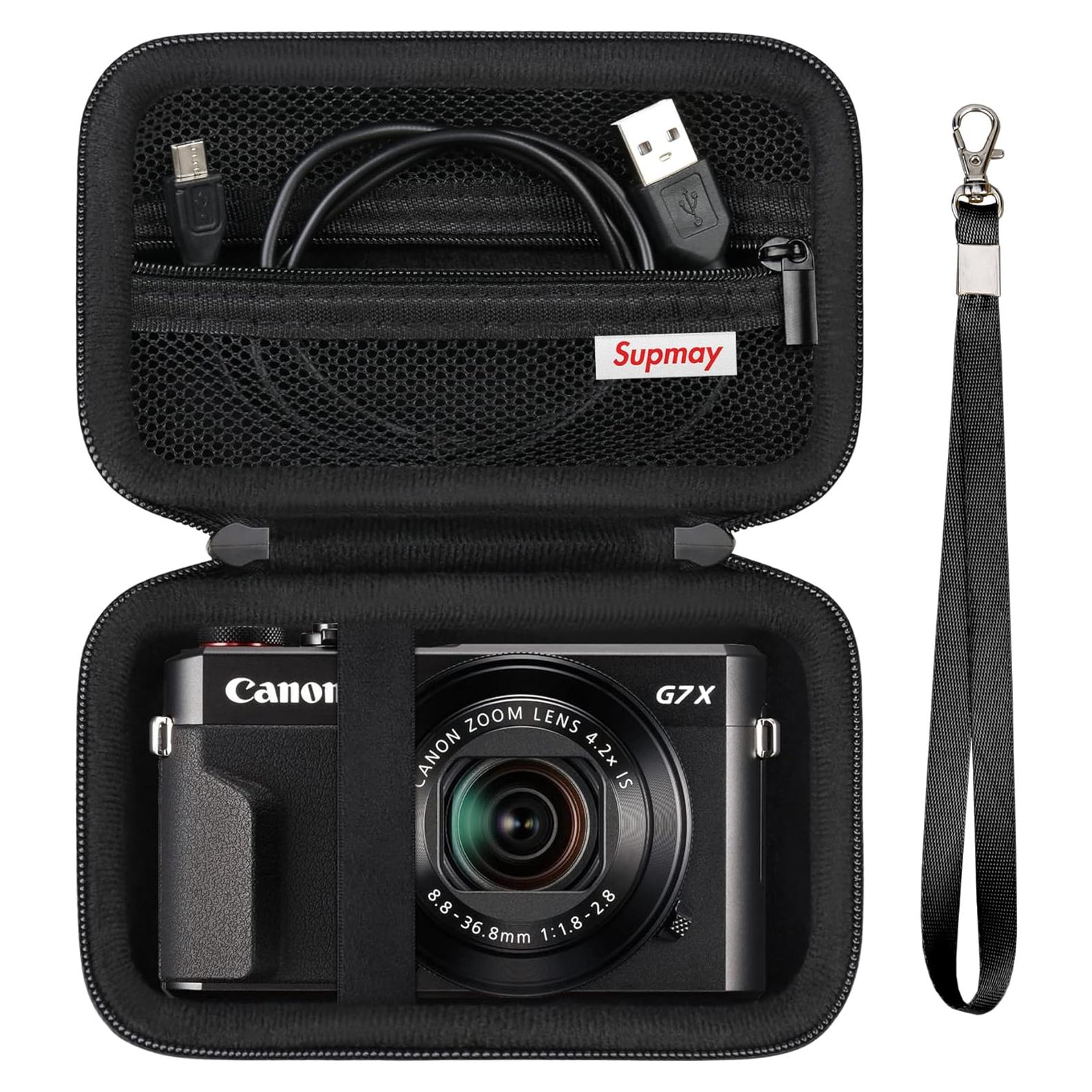 Funda de transporte Supmay para Canon G7 X Mark III / II, negra