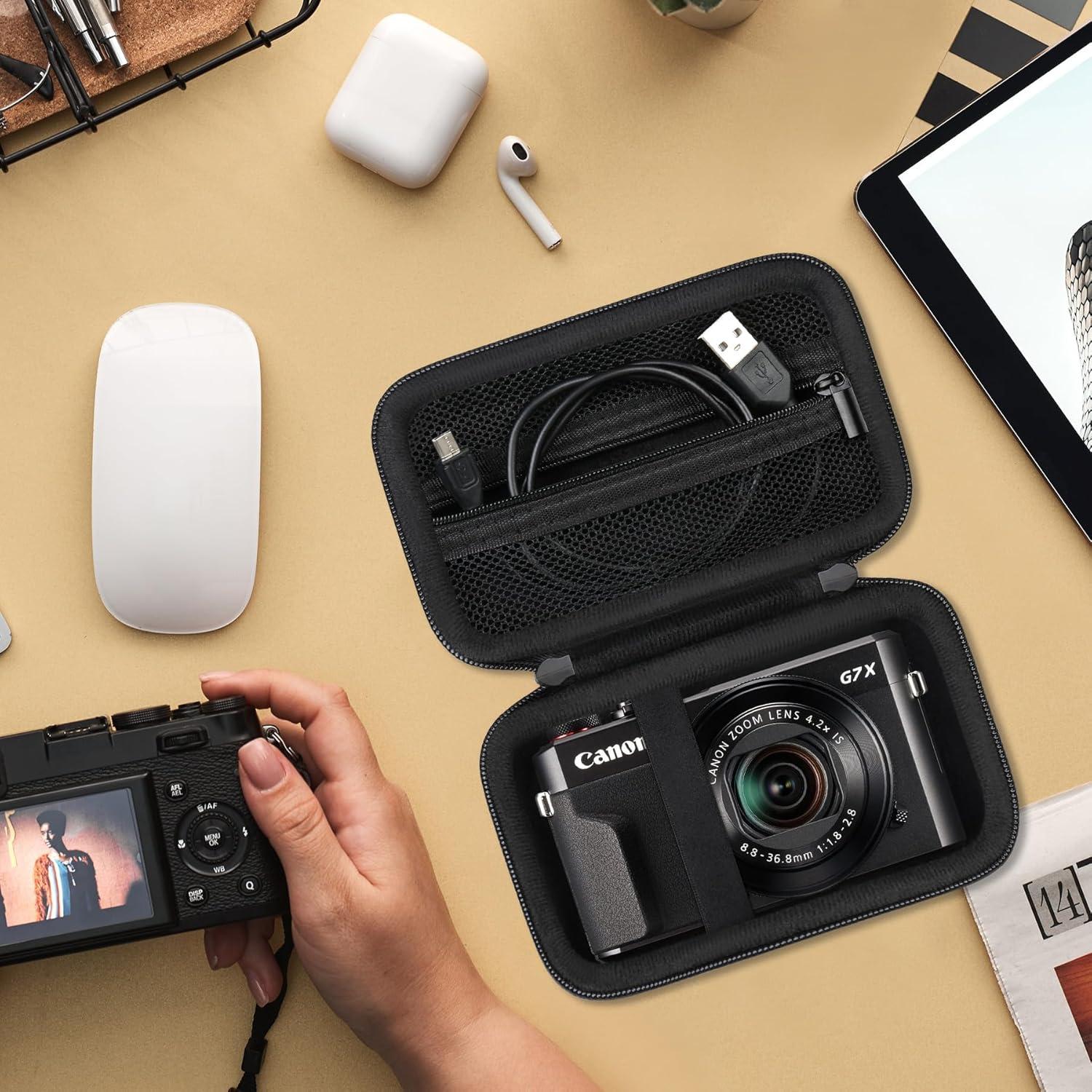 Funda de transporte Supmay para Canon G7 X Mark III / II, negra