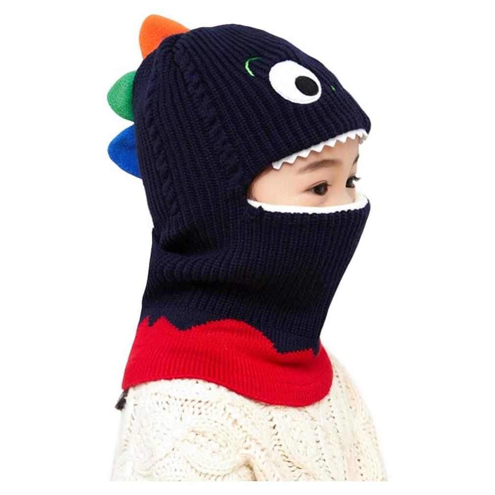 Gorro de Invierno Dinosaurio para Niños con Bufanda y Orejeras