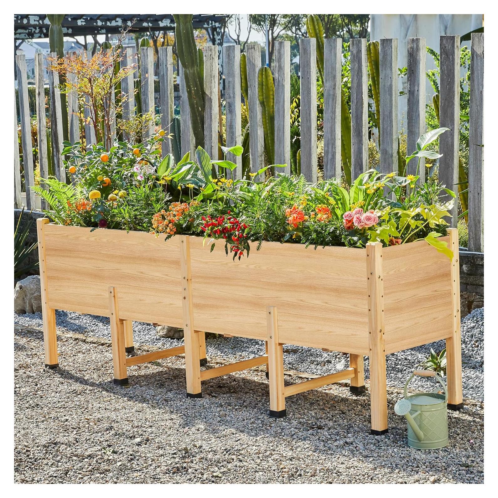 Cama de Jardín Elevada Amerlife 8x2 pies con Drenaje