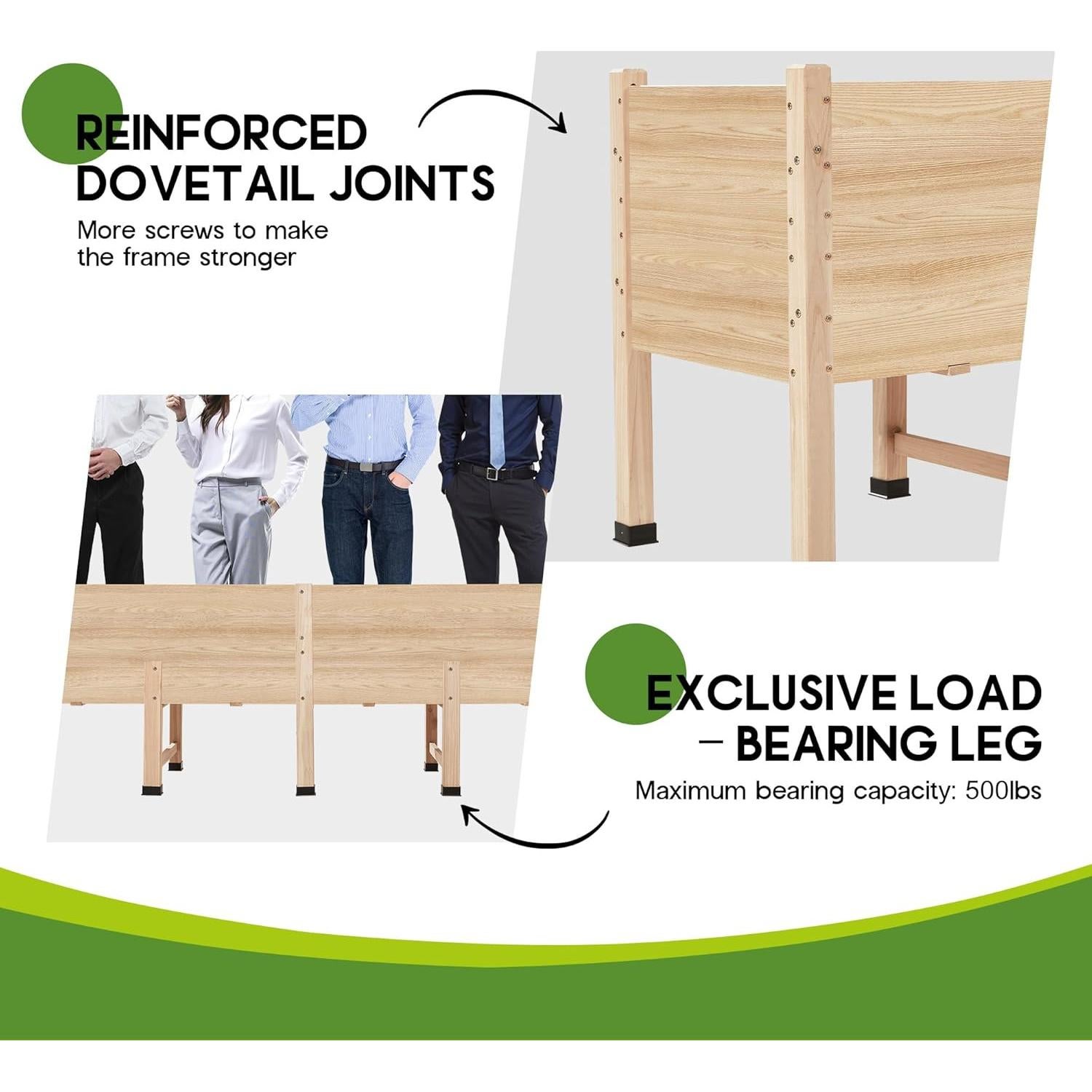 Cama de Jardín Elevada Amerlife 8x2 pies con Drenaje