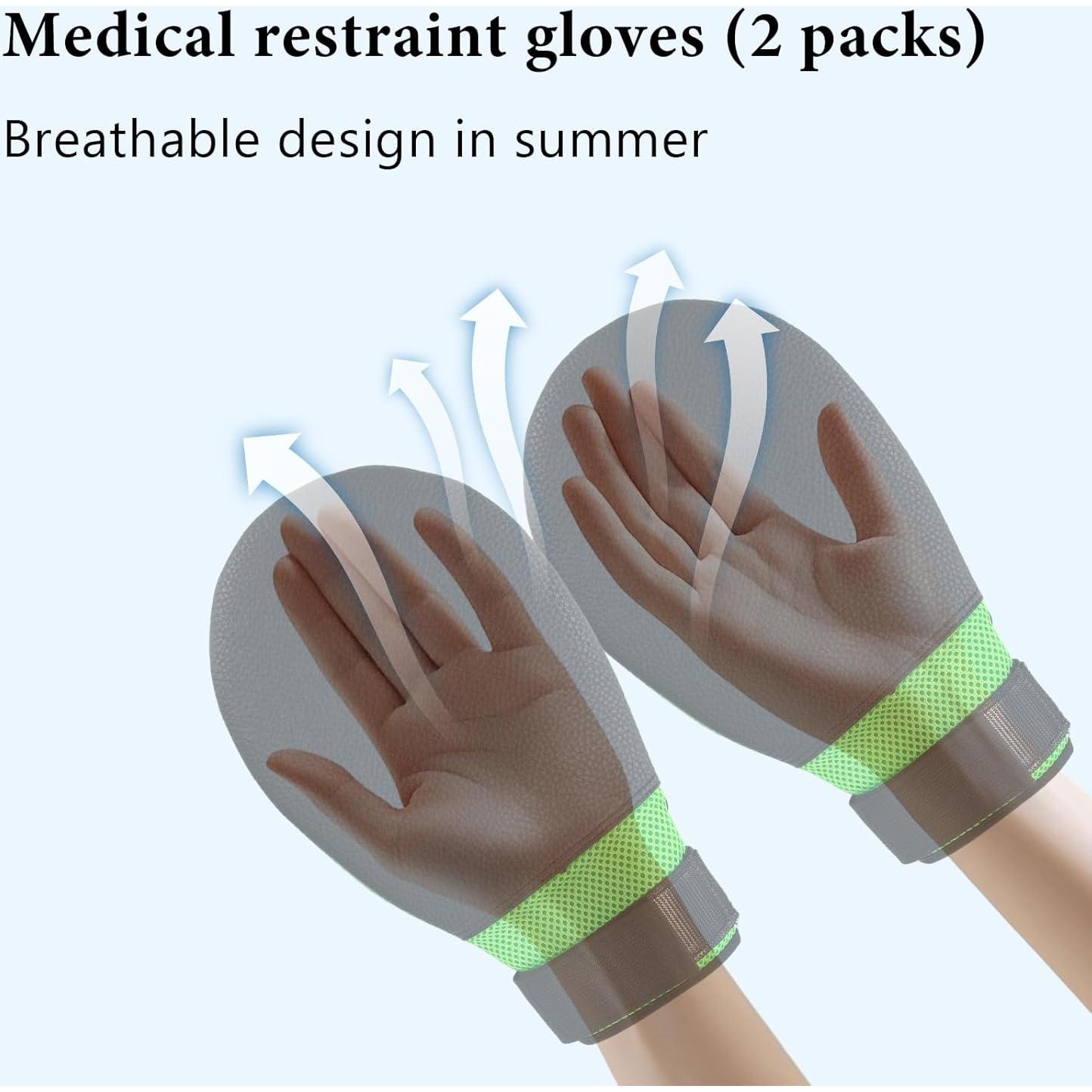 Guantes de Dementia SHFGYG 2PCS Restricciones de Mano para Ancianos