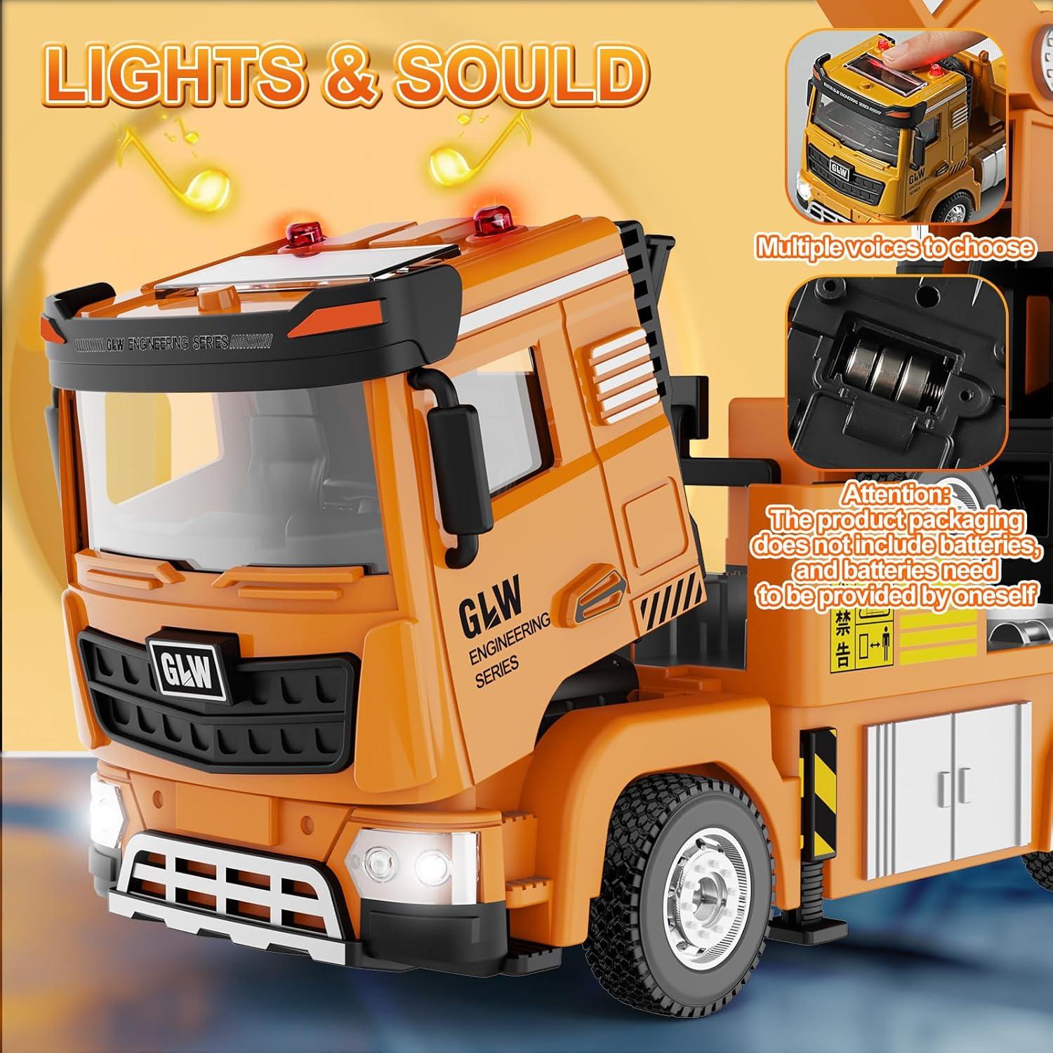 Excavadora Grande GLW 1:40 con Luces y Sonidos - Juguete Educativo