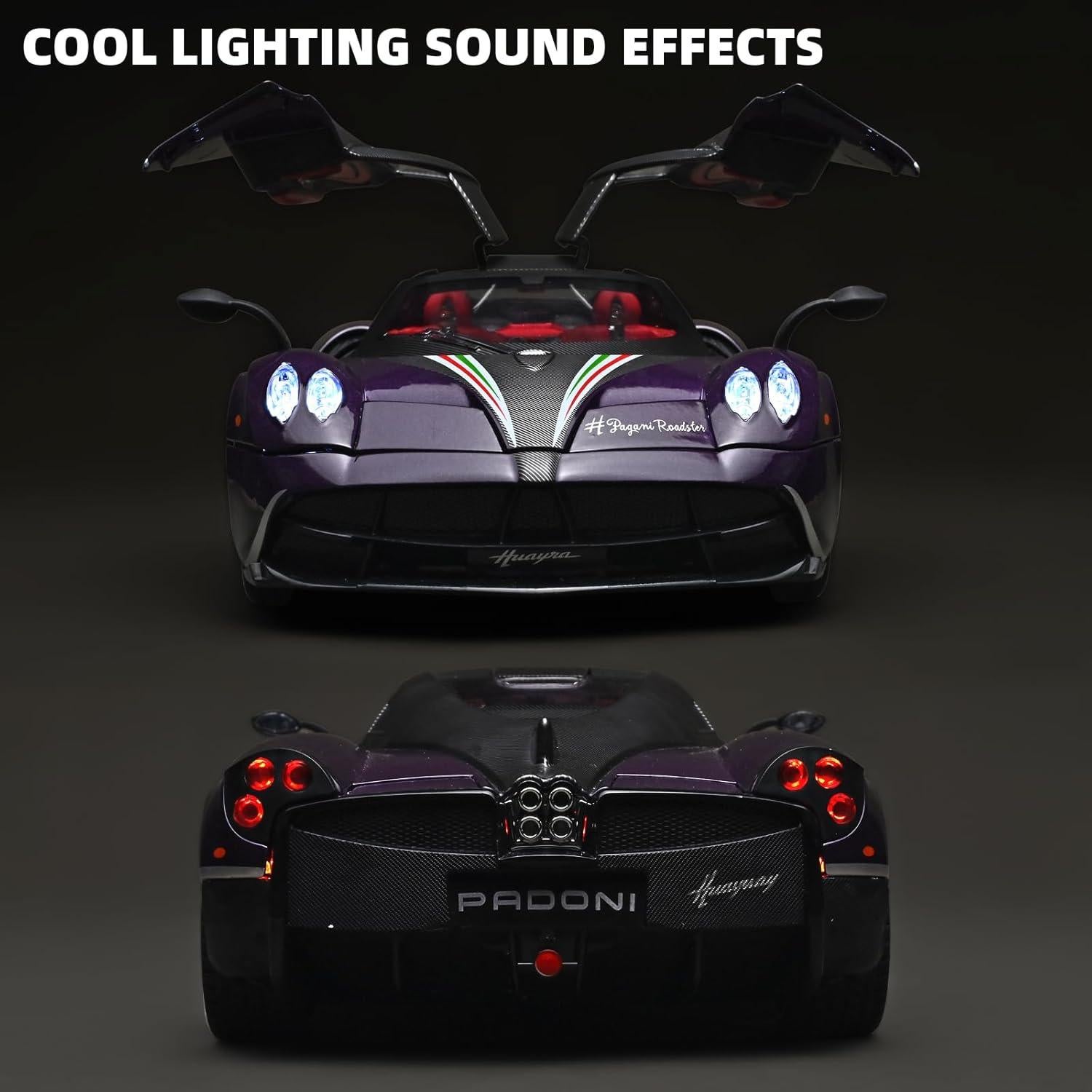 Coche de Juguete a Escala 1:18 RZAPE Pagani Huayra Púrpura