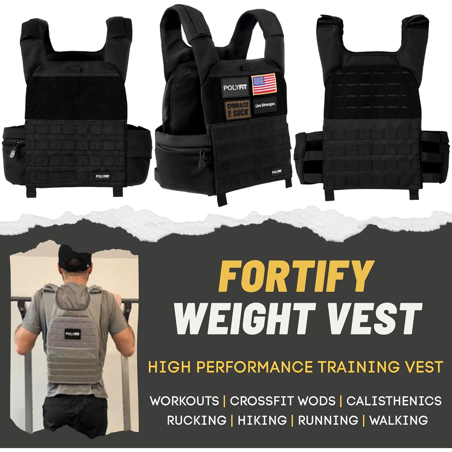 Chaleco con Peso Ajustable Polyfit para Entrenamiento 18 kg