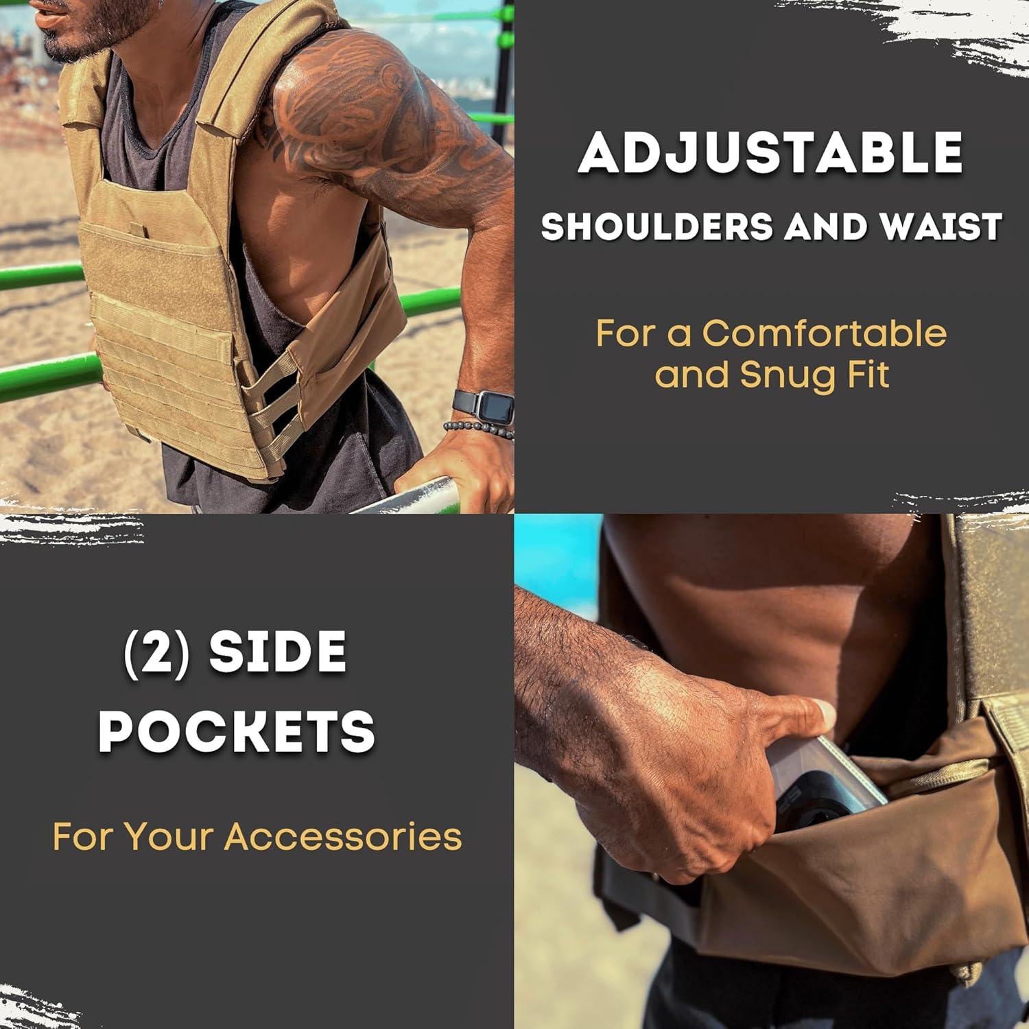 Chaleco con Peso Ajustable Polyfit para Entrenamiento 18 kg