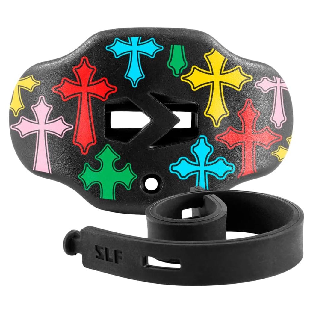 Protector Bucal Deportivo SLEEFS Juvenil Crosses Chroma Black