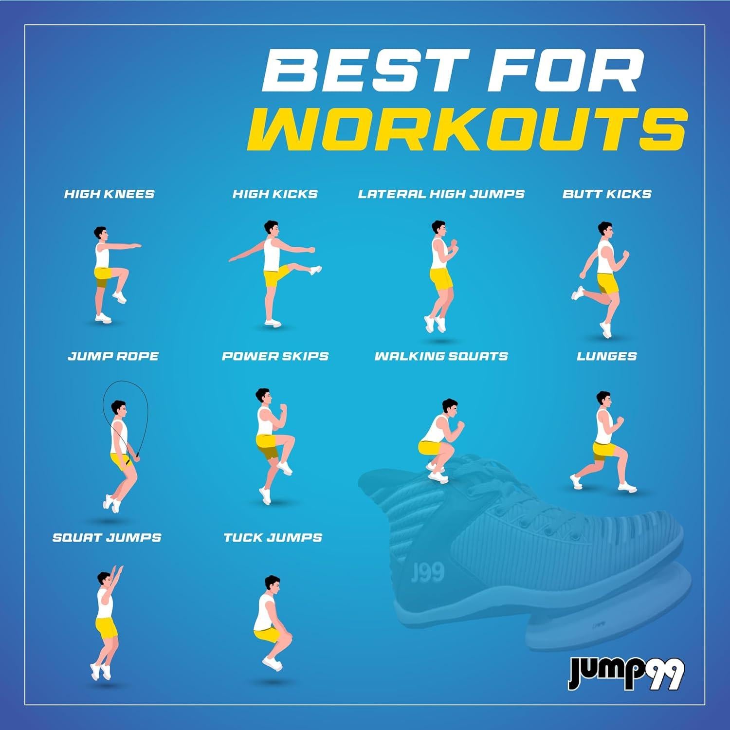 Zapatos de Entrenamiento Pliométrico Jump99 J99 Flex 13 Gris