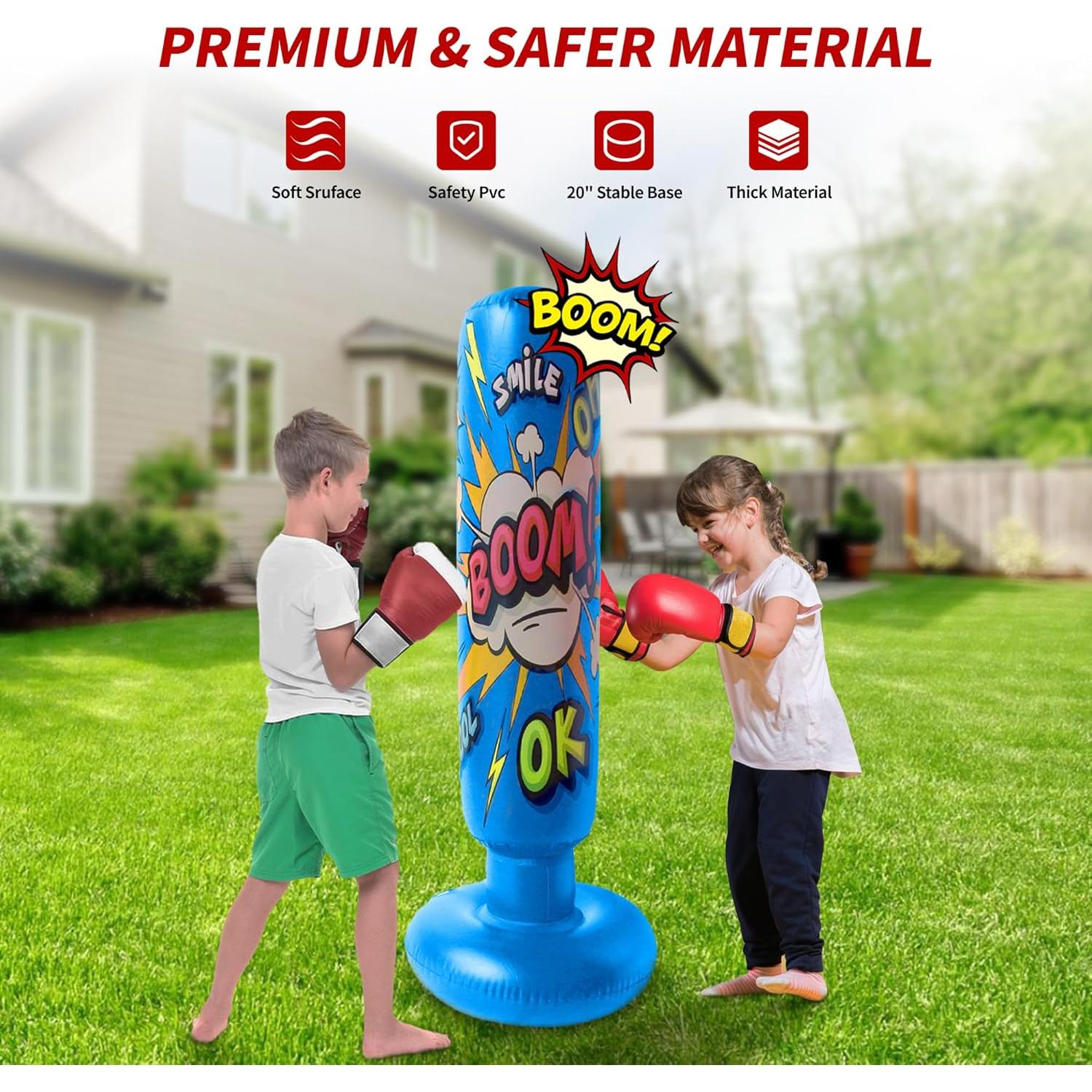 Saco de Boxeo Inflable Baiao 66cm x 120cm para Niños