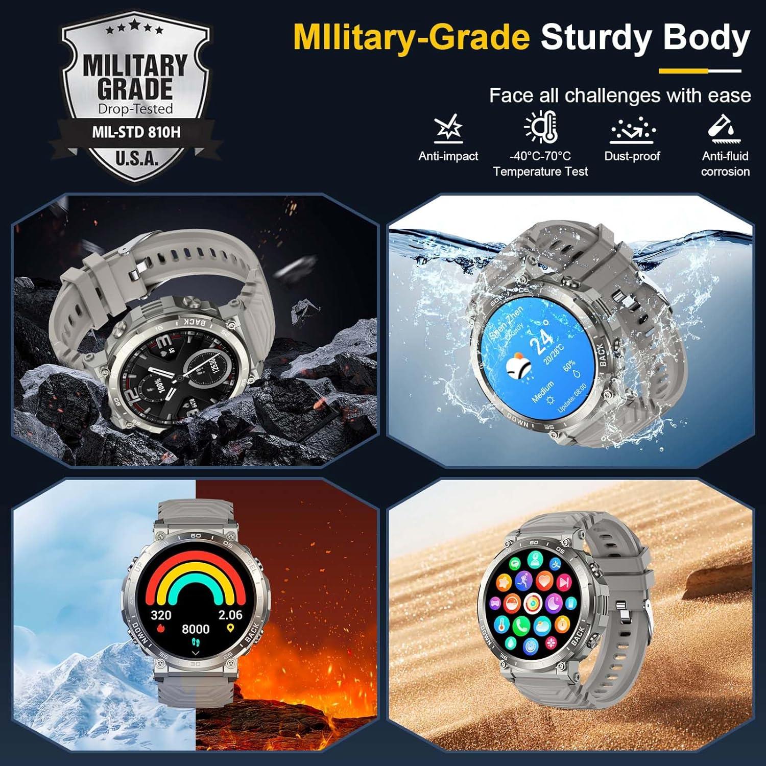 Reloj Inteligente Militar PYRODUM S56 Ultra 1.52" 5ATM