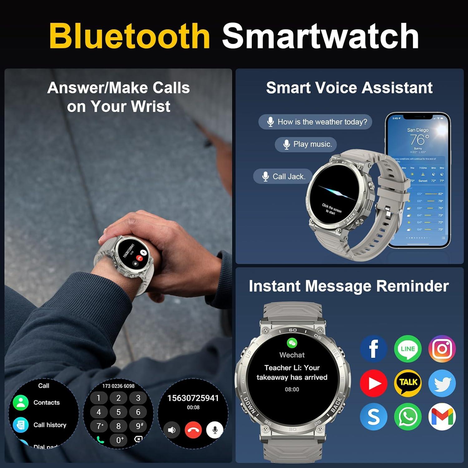 Reloj Inteligente Militar PYRODUM S56 Ultra 1.52" 5ATM