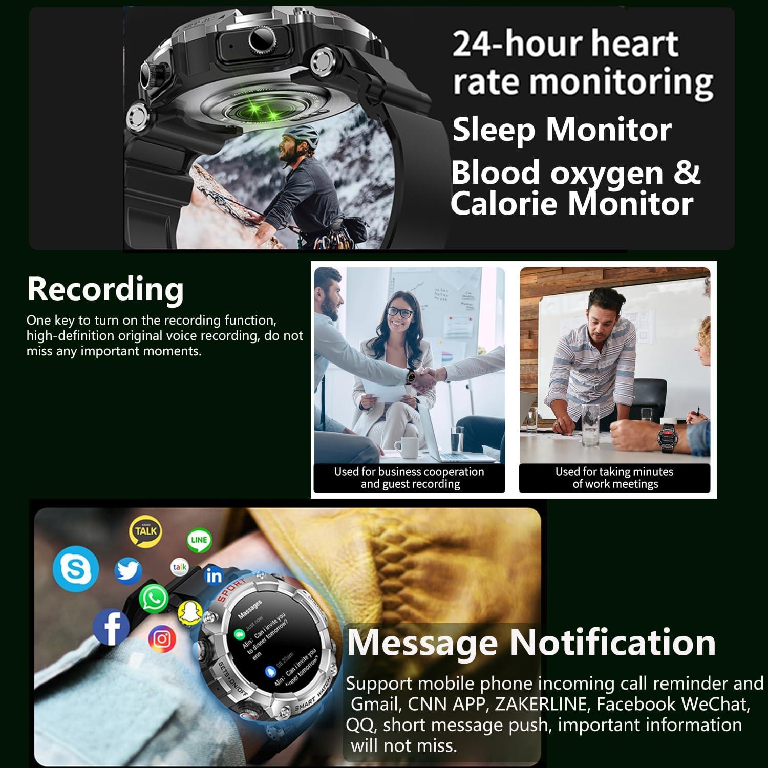 Reloj Inteligente UYRGT T96 con Auriculares Bluetooth 1.52"