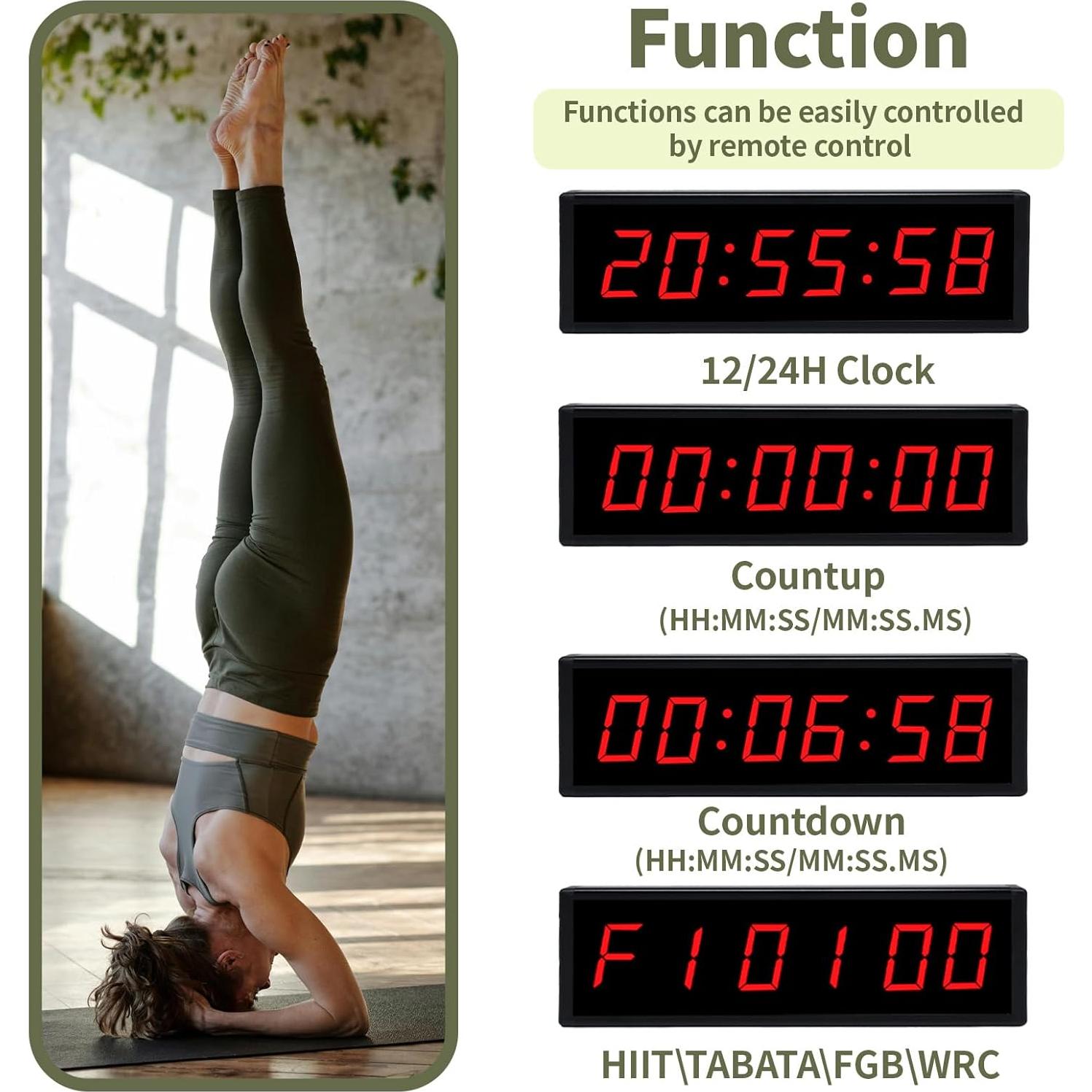 Temporizador Digital de Gimnasio F-Winner con Control Remoto