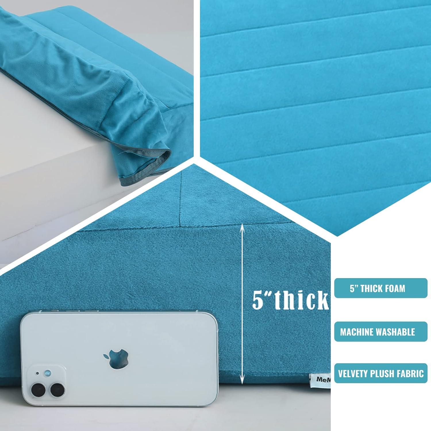 Cojín de Suelo Cuadrado MeMoreCool 56x56 cm Azul Lavable