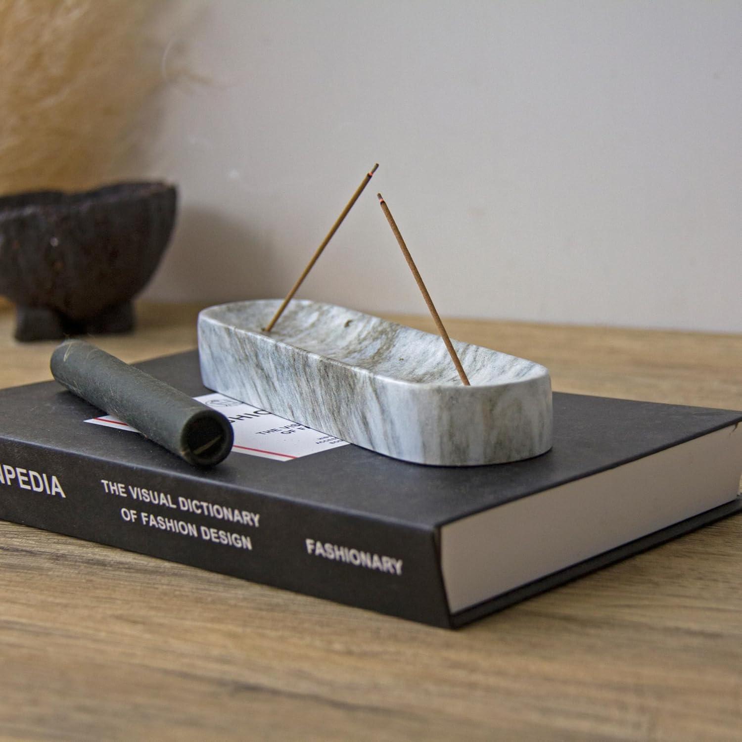 Soporte de Incienso de Concreto Liandxy 18 cm Gris