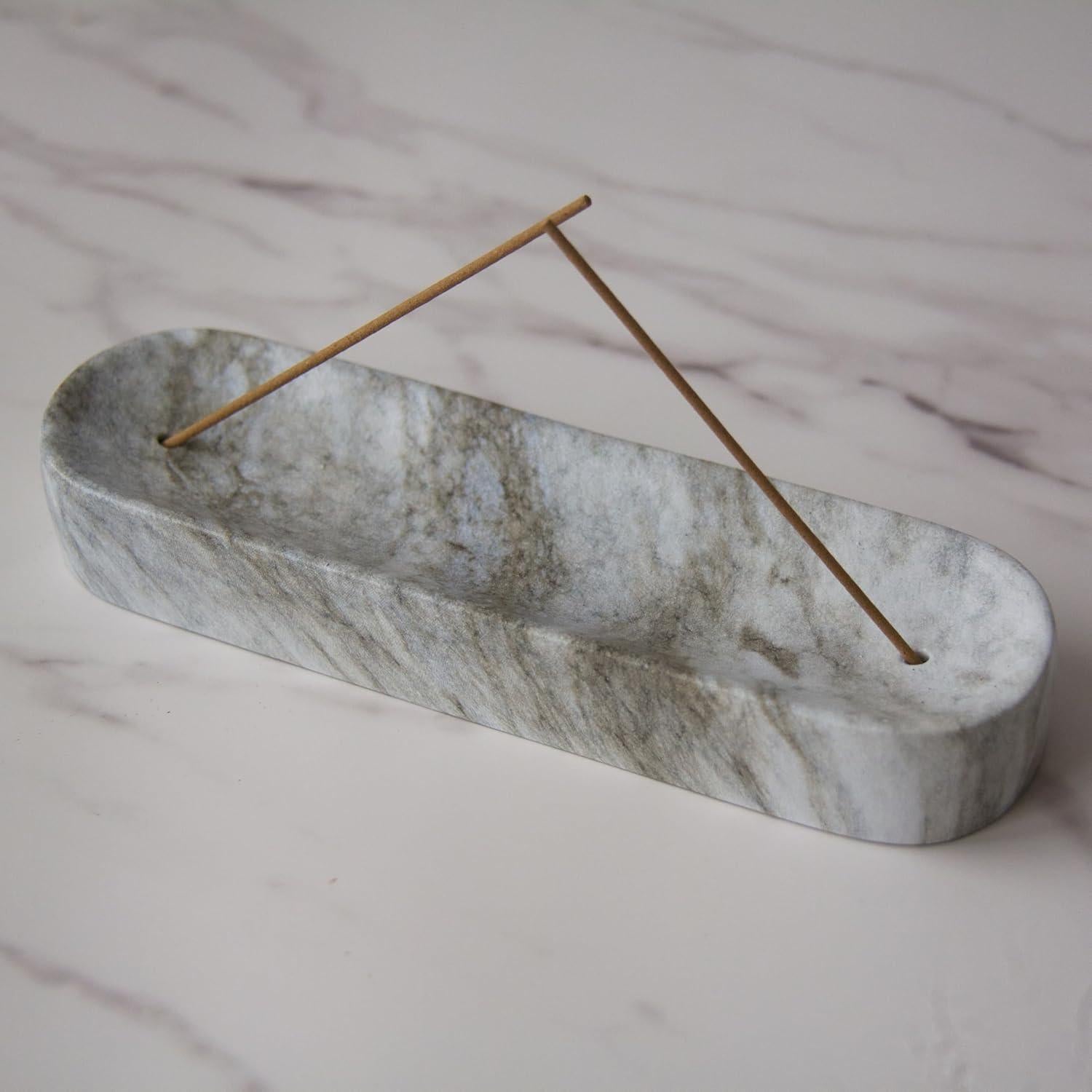 Soporte de Incienso de Concreto Liandxy 18 cm Gris