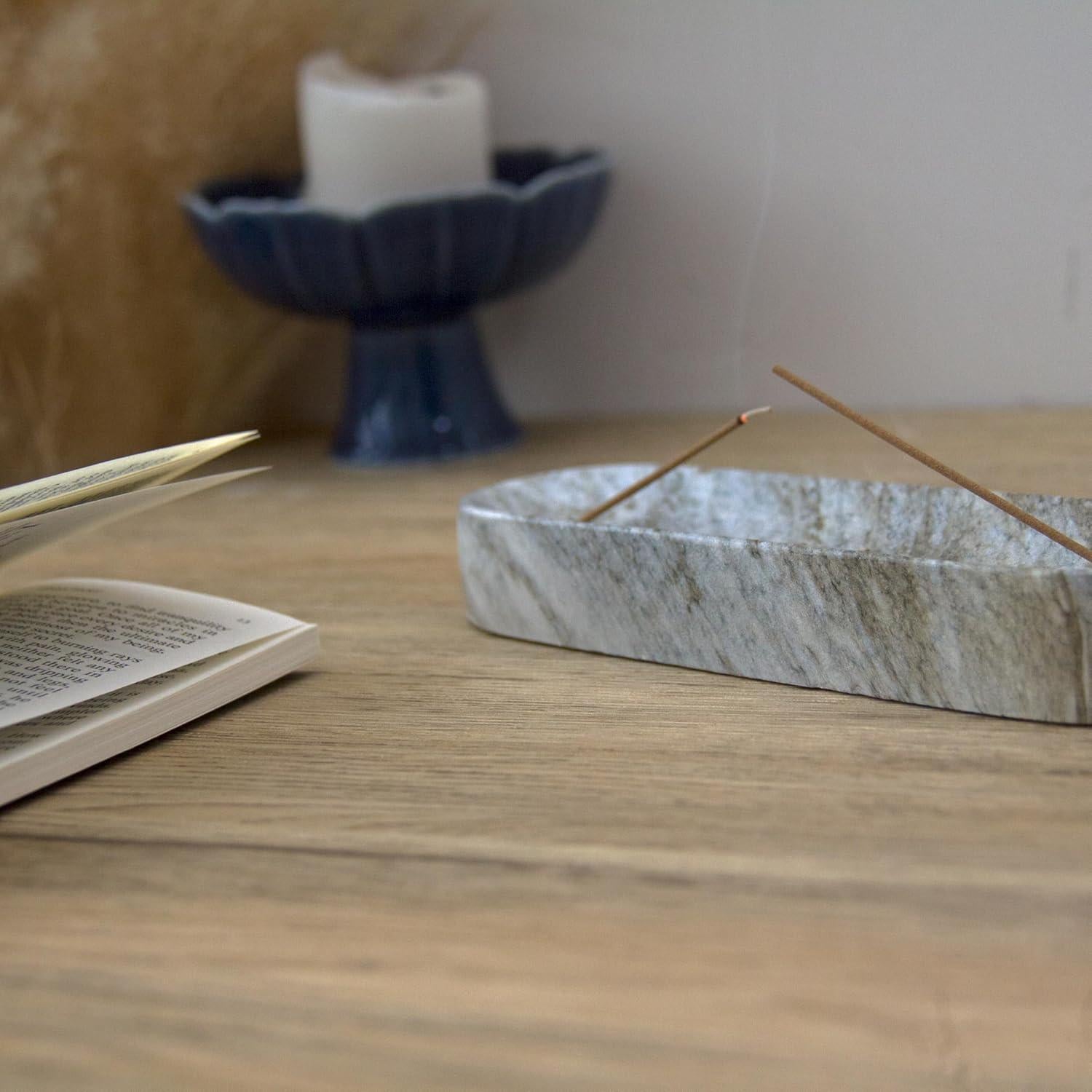 Soporte de Incienso de Concreto Liandxy 18 cm Gris