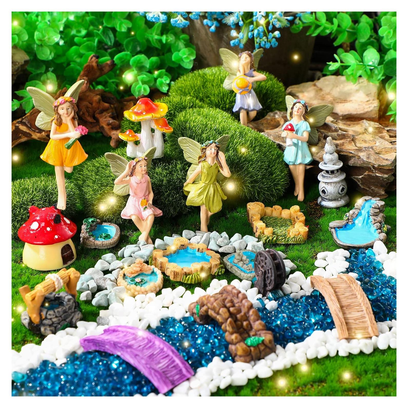 19 Piezas Accesorios de Jardín Unittype Hada Miniaturas