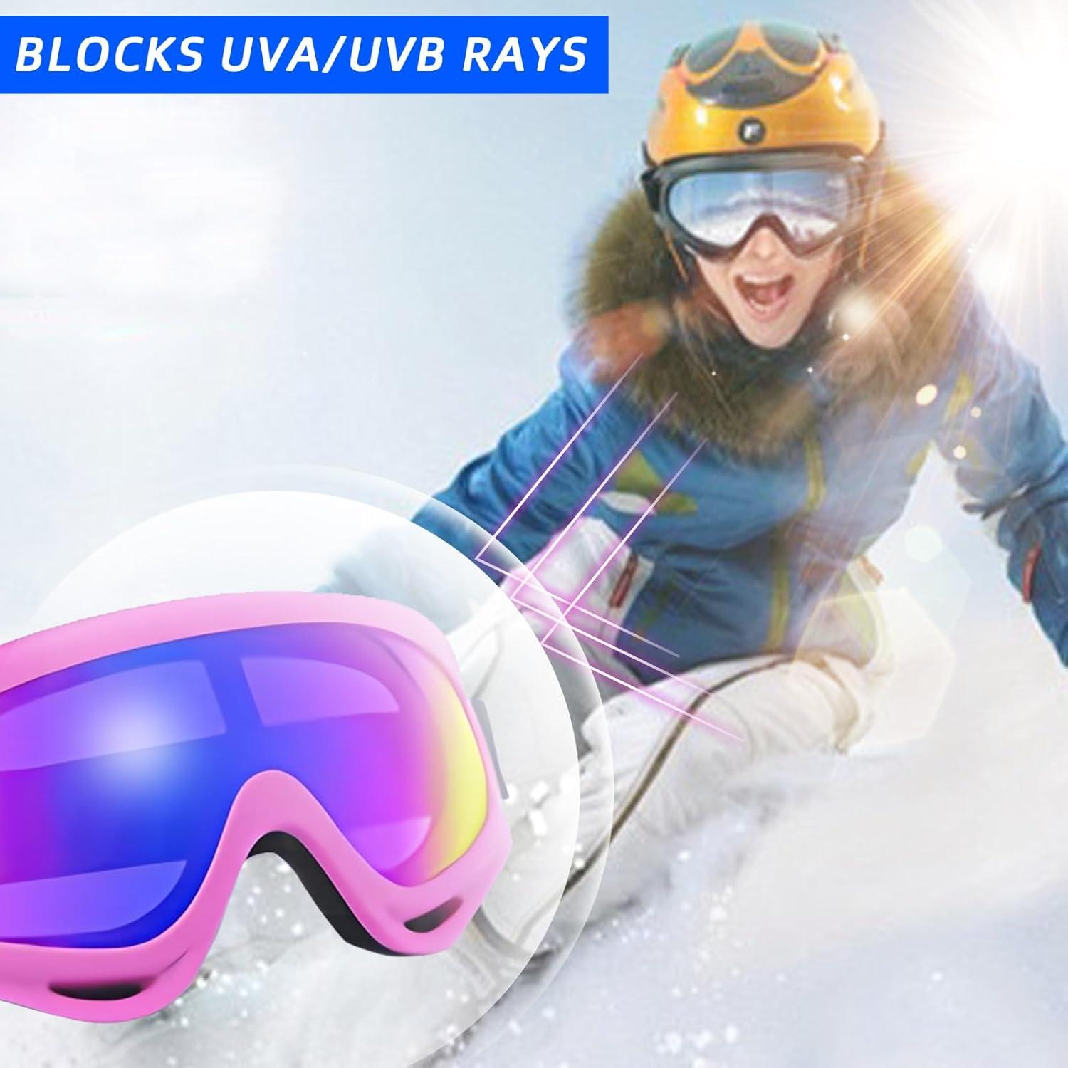 Gafas de Motocicleta YISUGOOC UV 3 Pares + Cuello Gaiter