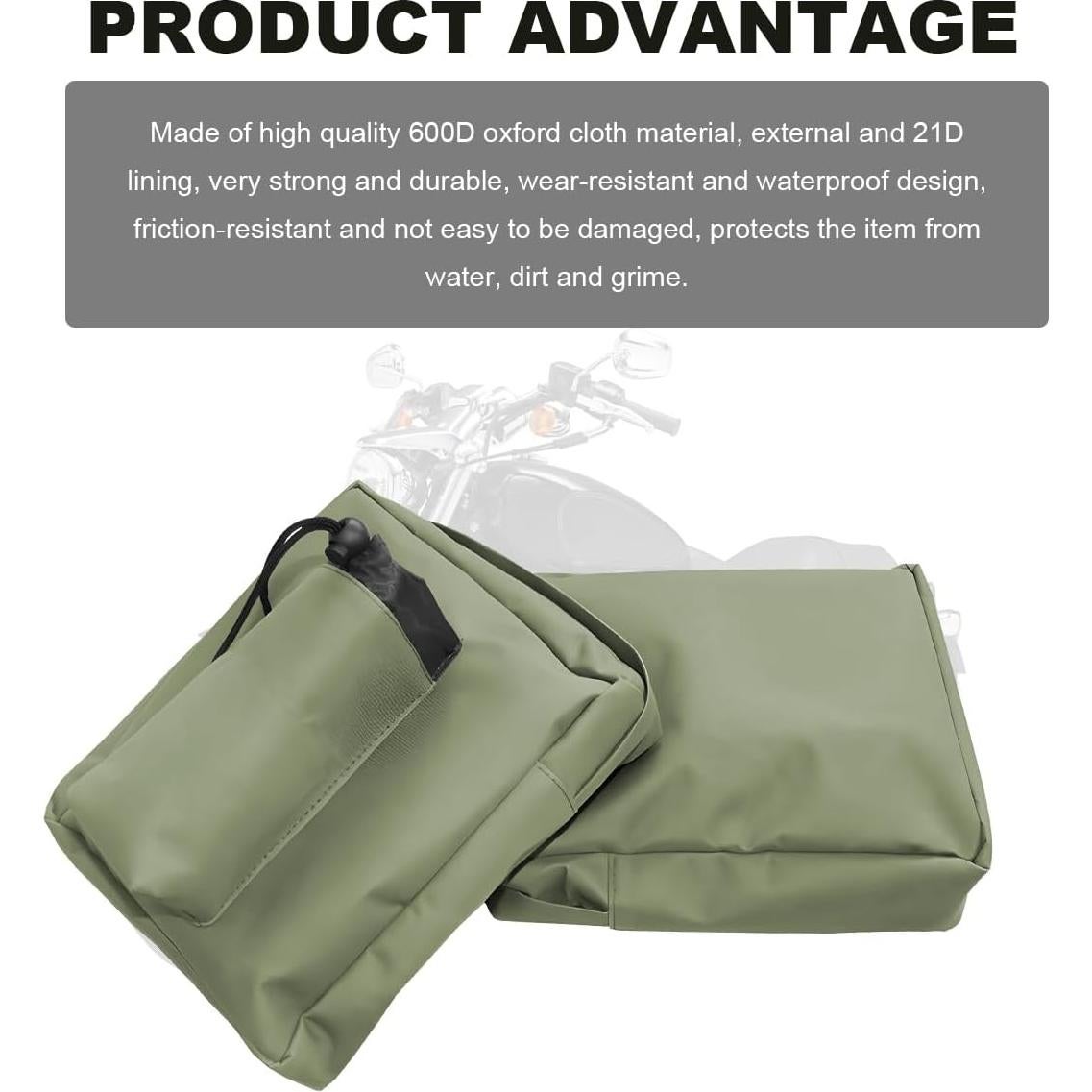 Bolsa de Tanque de Motocicleta Wevdn Impermeable Verde Militar