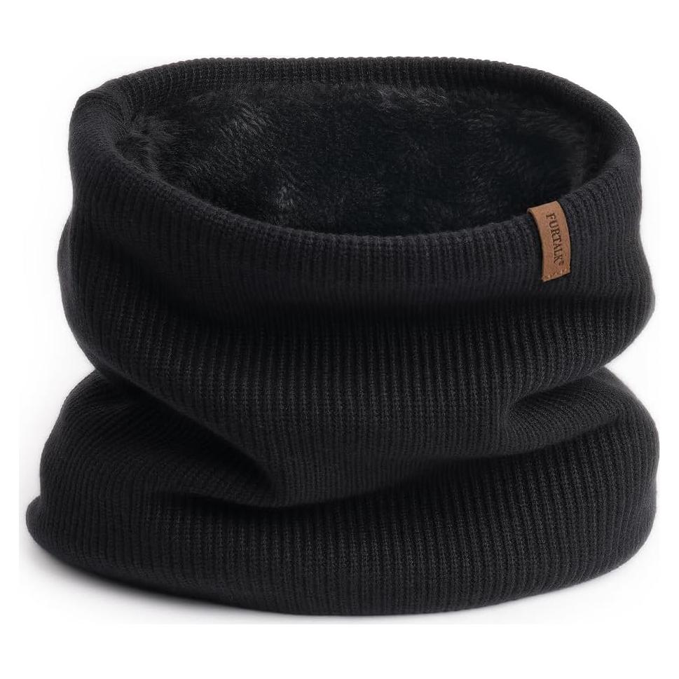 Calentador de Cuello FURTALK Unisex Negro Doble Capa Térmico
