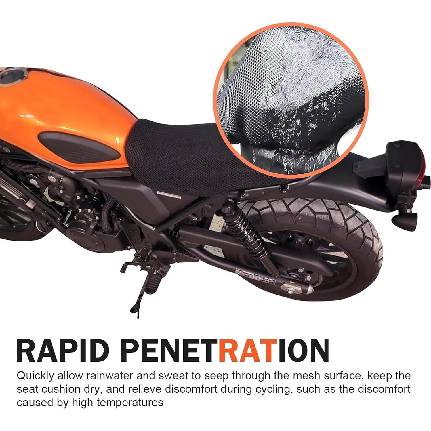 Cubierta de Asiento de Motocicleta Opuweiy 55x75cm Antideslizante