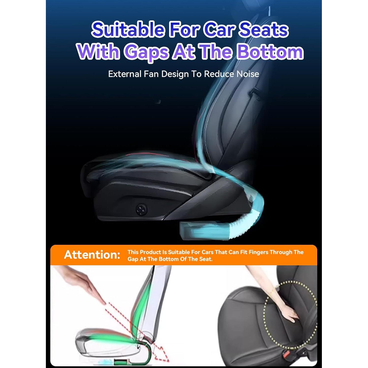 Funda de Asiento de Coche DR.HILL Ventilada 12V/24V Negro