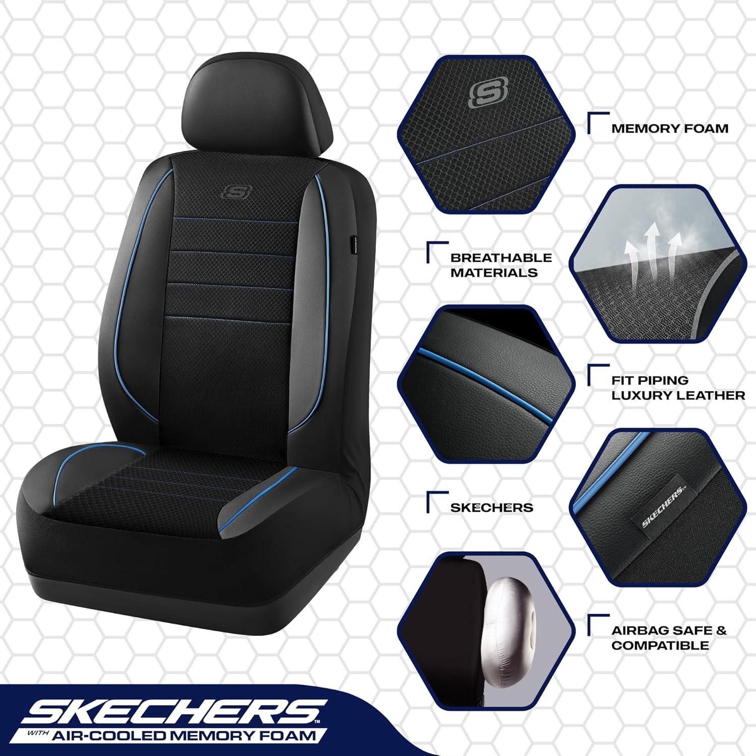 Funda de Asiento Skechers con Espuma de Memoria - Azul